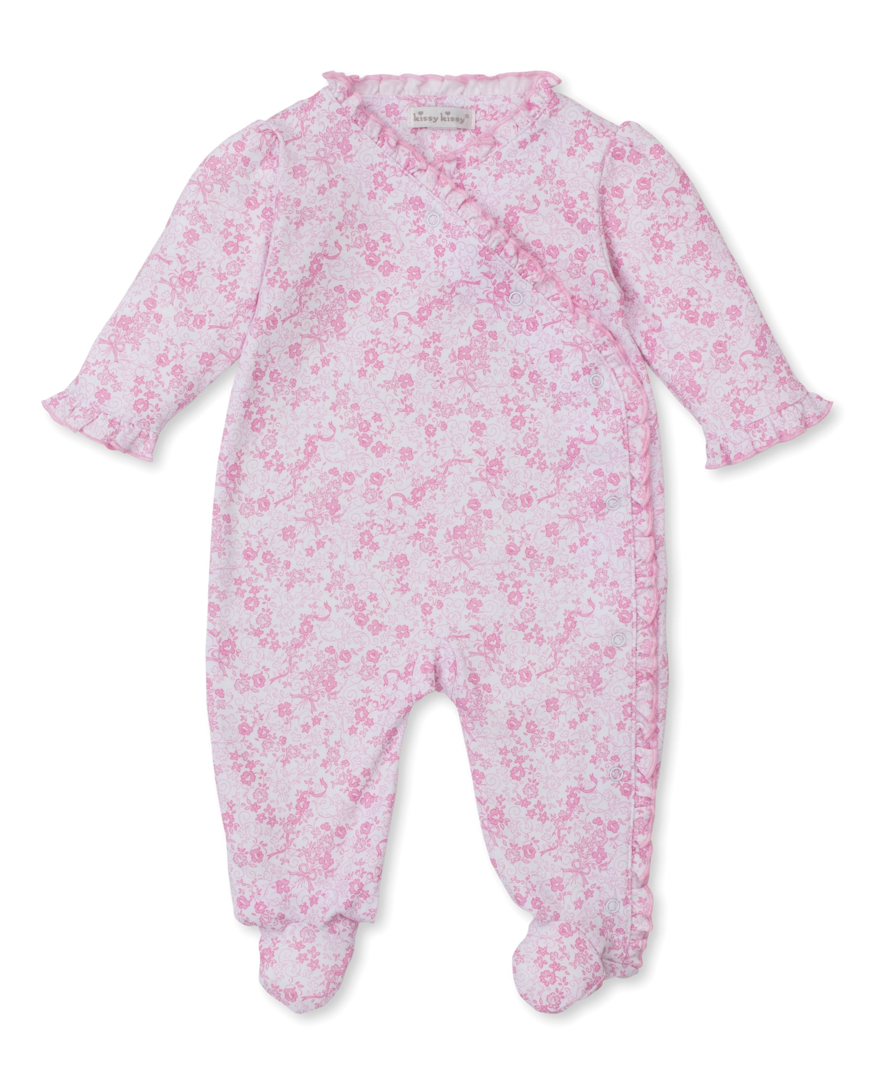 Old English Roses Pink Footie - Kissy Kissy