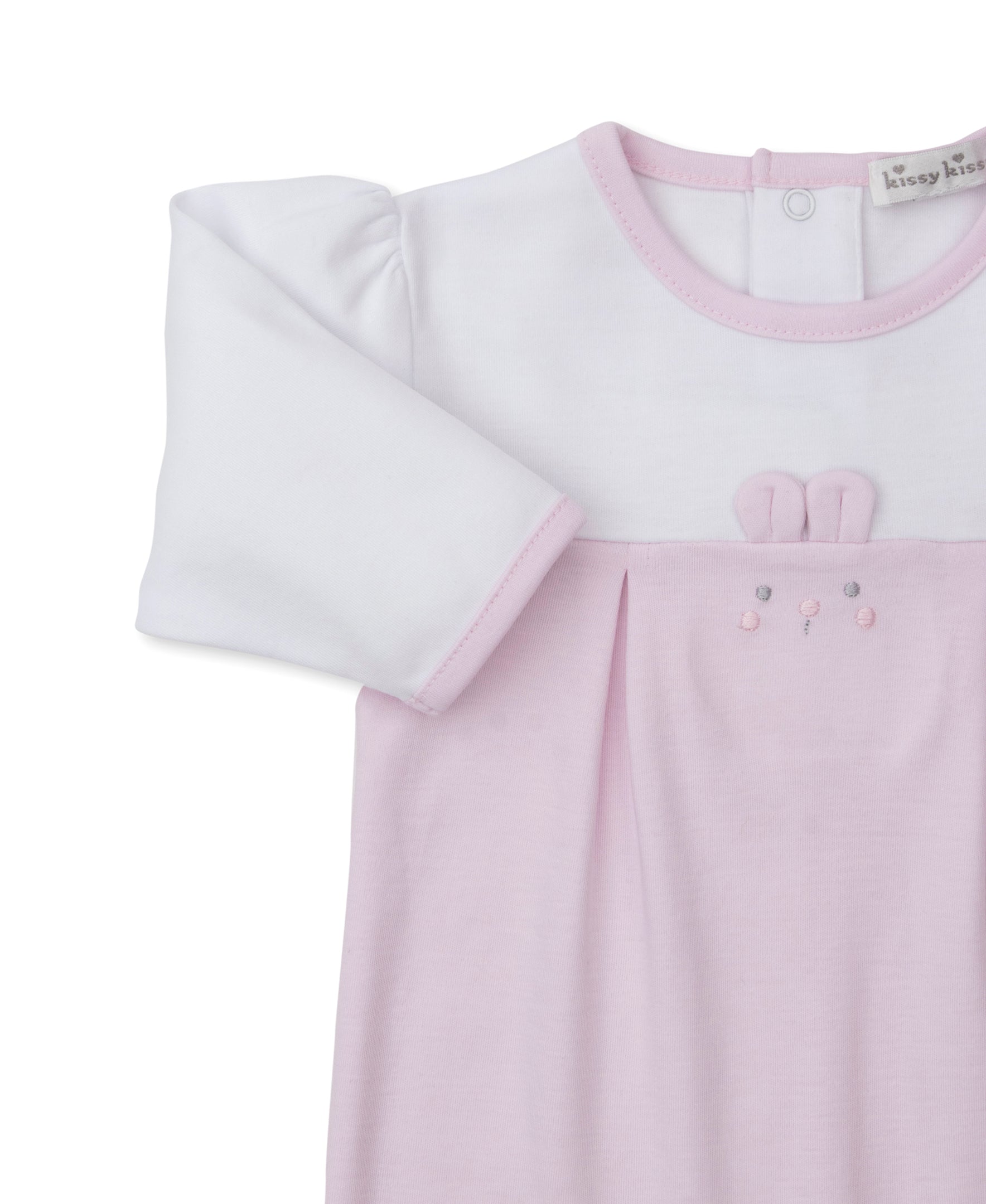 Teddy Bear Time Pink/White Footie - Kissy Kissy