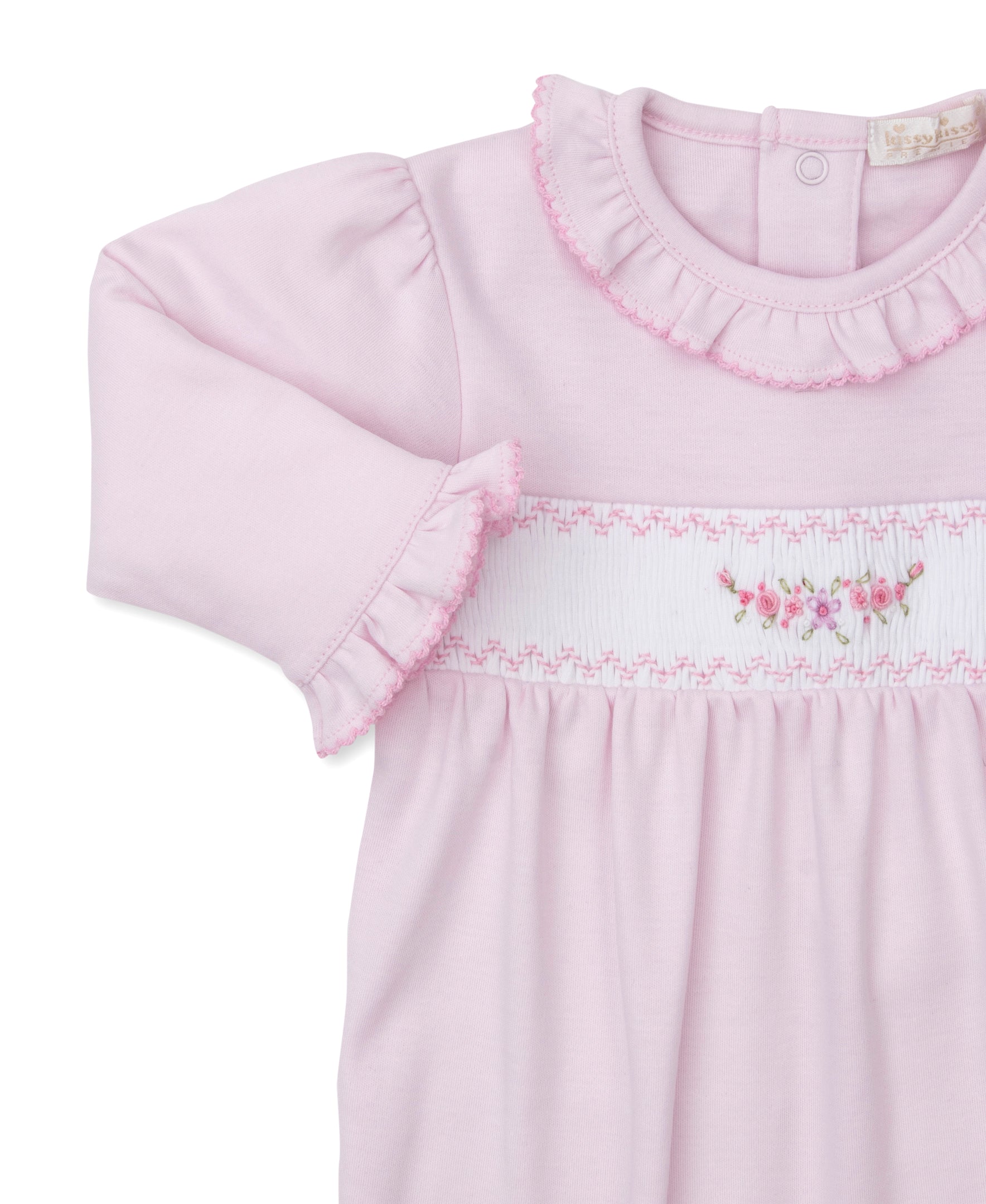 CLB Fall Medley 25 Pink Hand Smocked Footie - Kissy Kissy