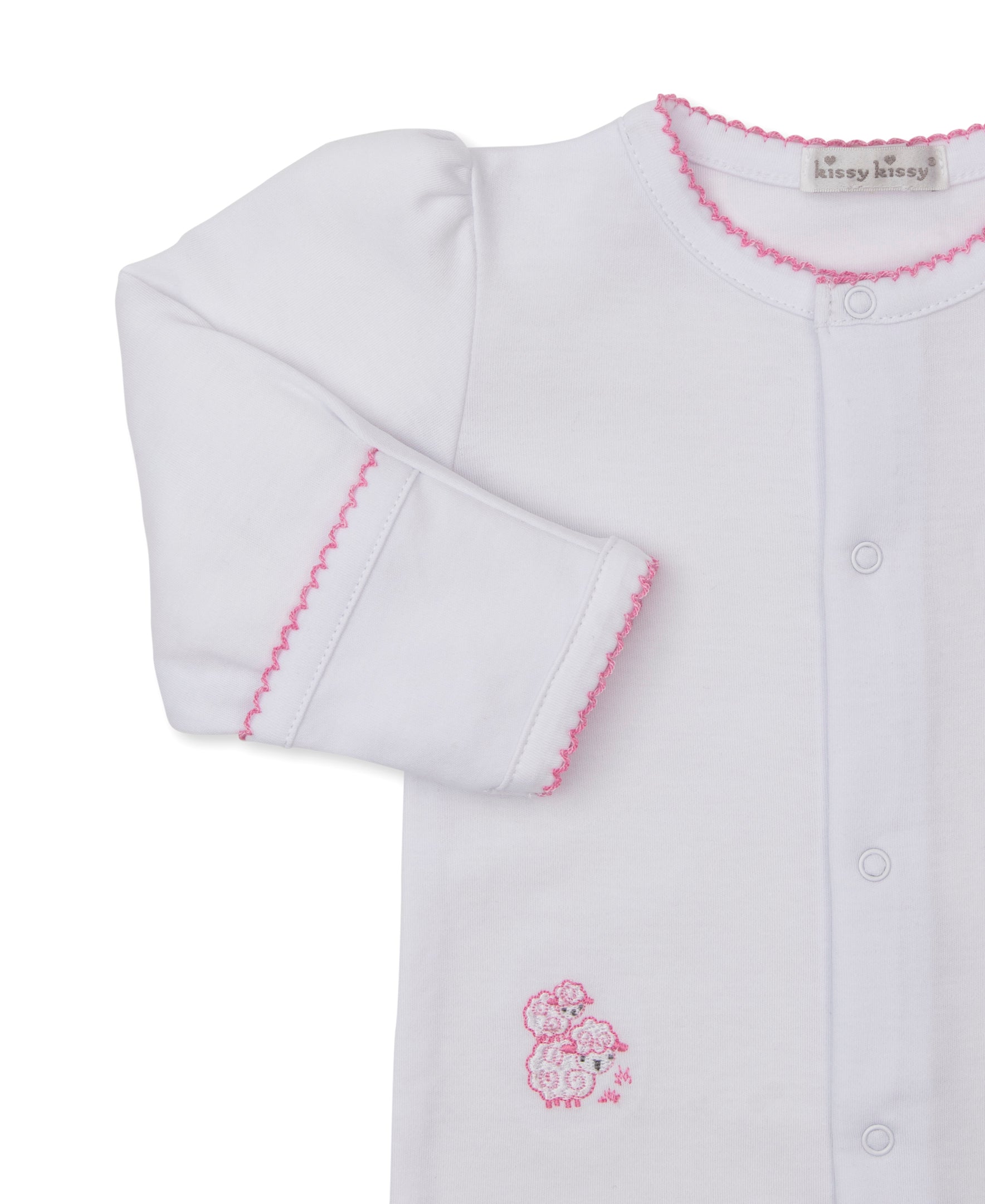 Sweet Sheep White/Pink Footie & Hat Set