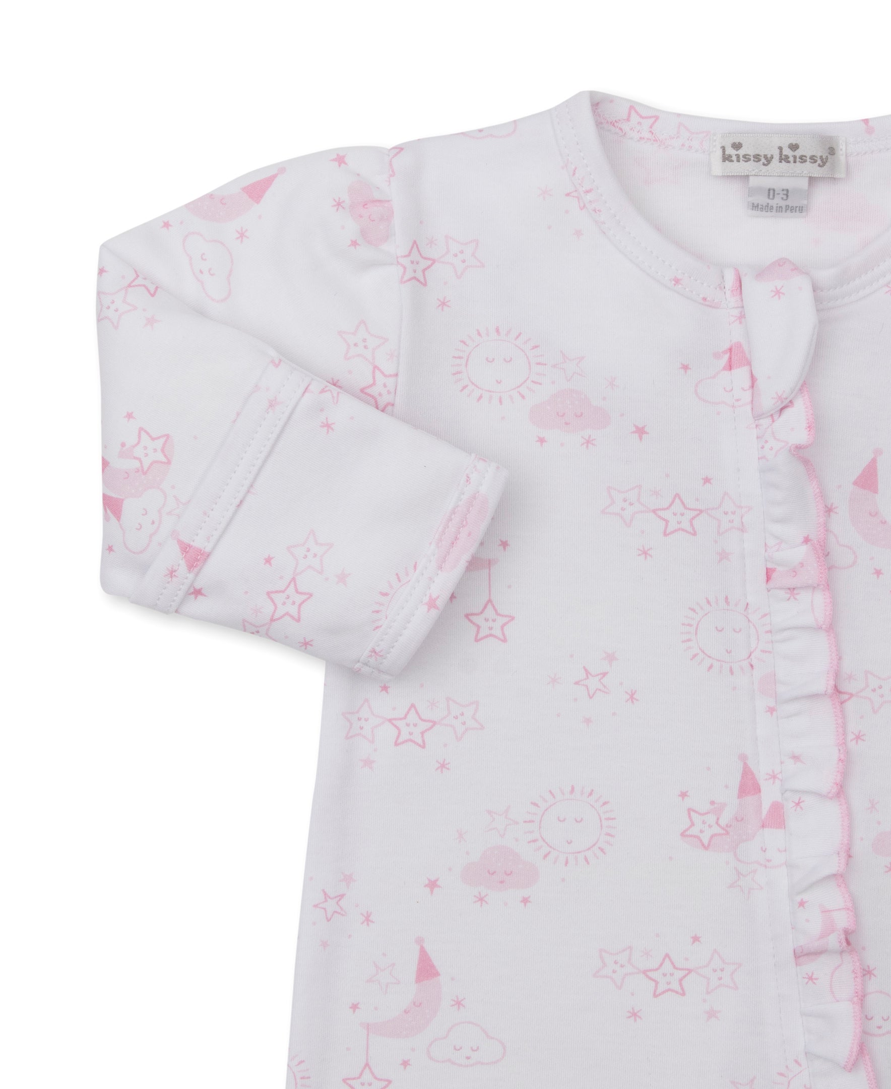 Nightfall Pink Zip Footie - Kissy Kissy