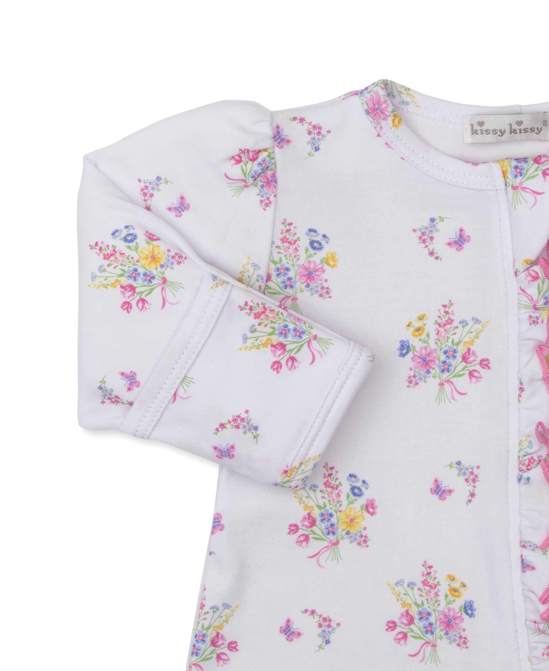 Pastel Gardens Zip Footie - Kissy Kissy