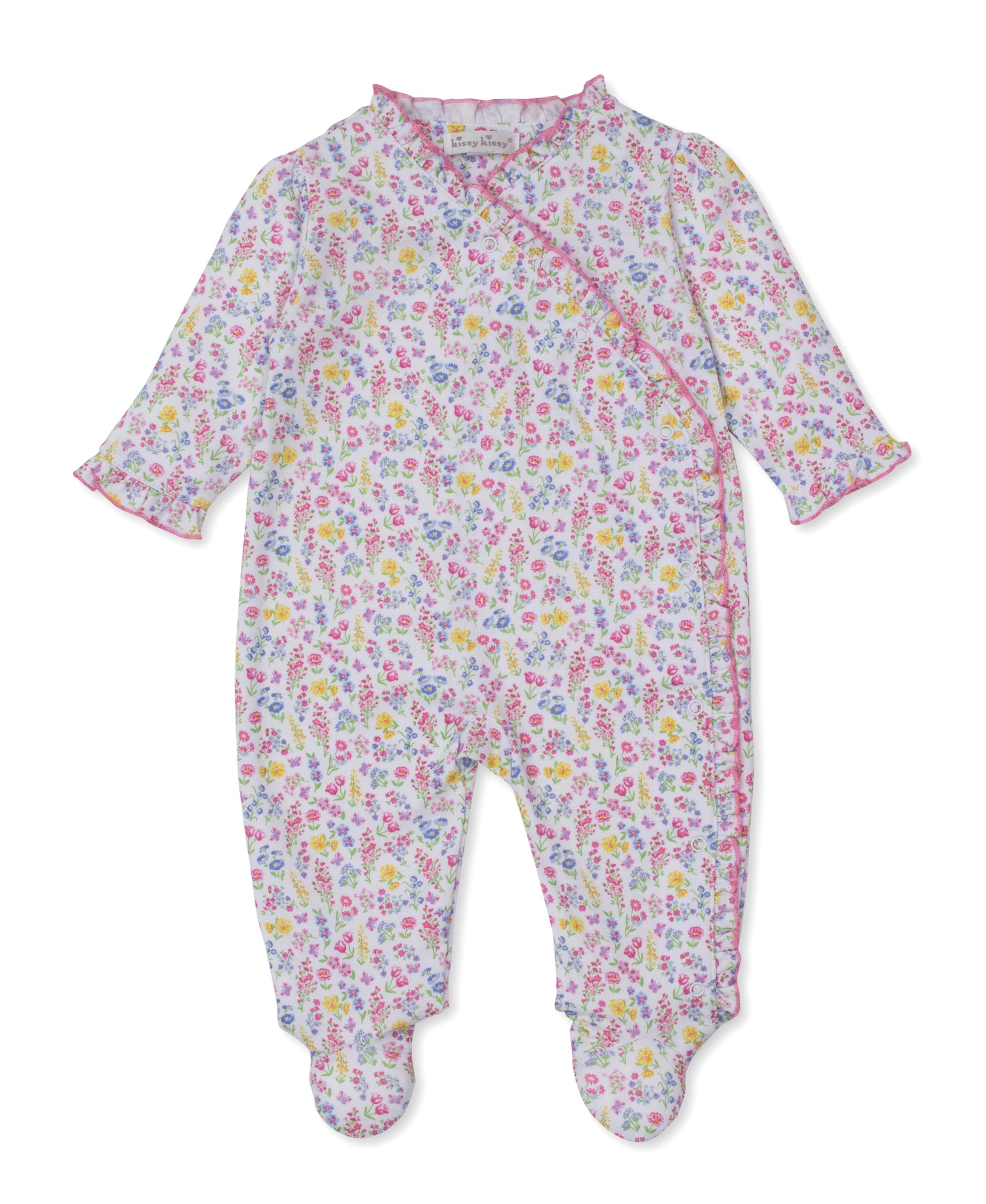 Pastel Gardens Floral Footie - Kissy Kissy