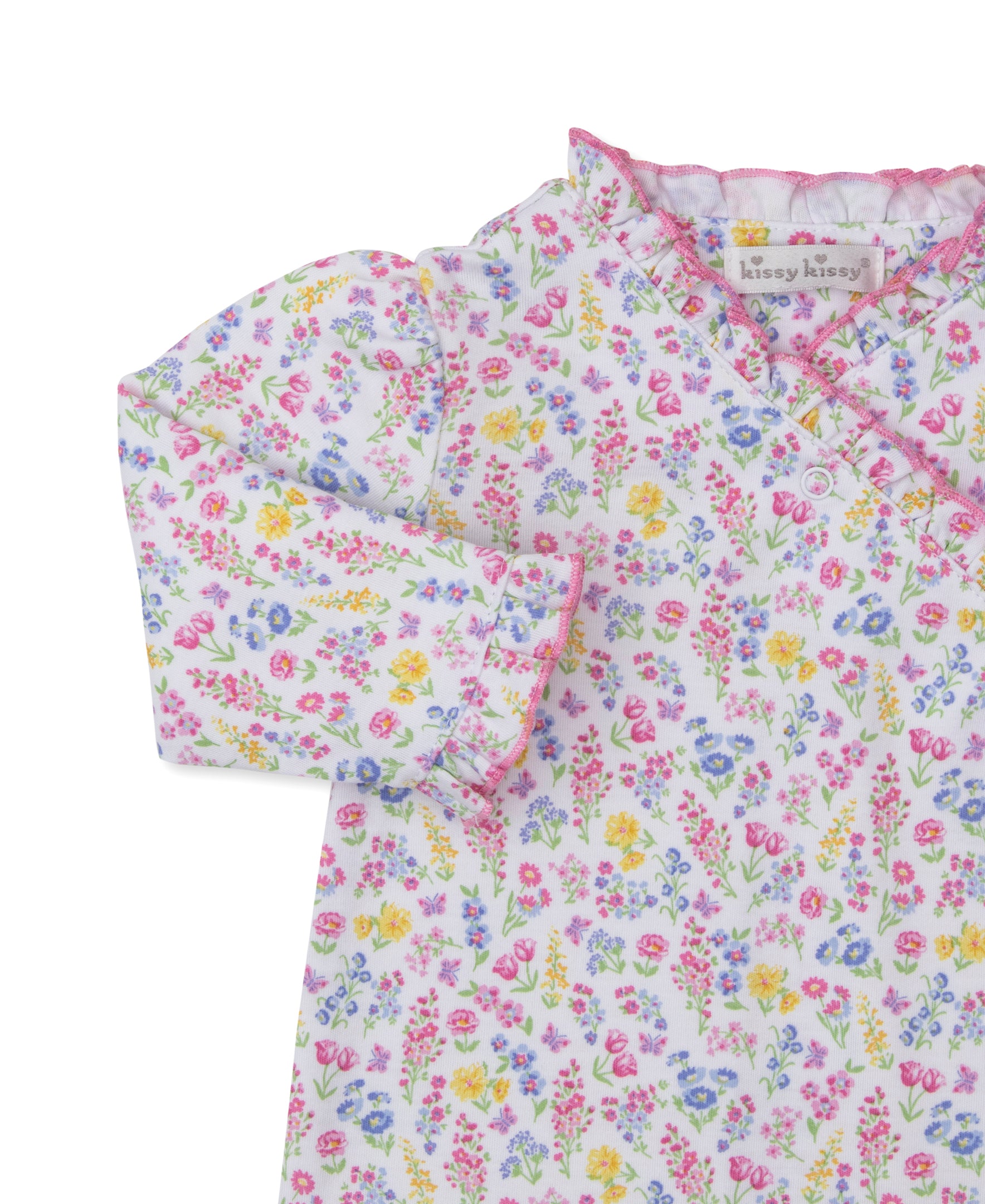 Pastel Gardens Floral Footie - Kissy Kissy