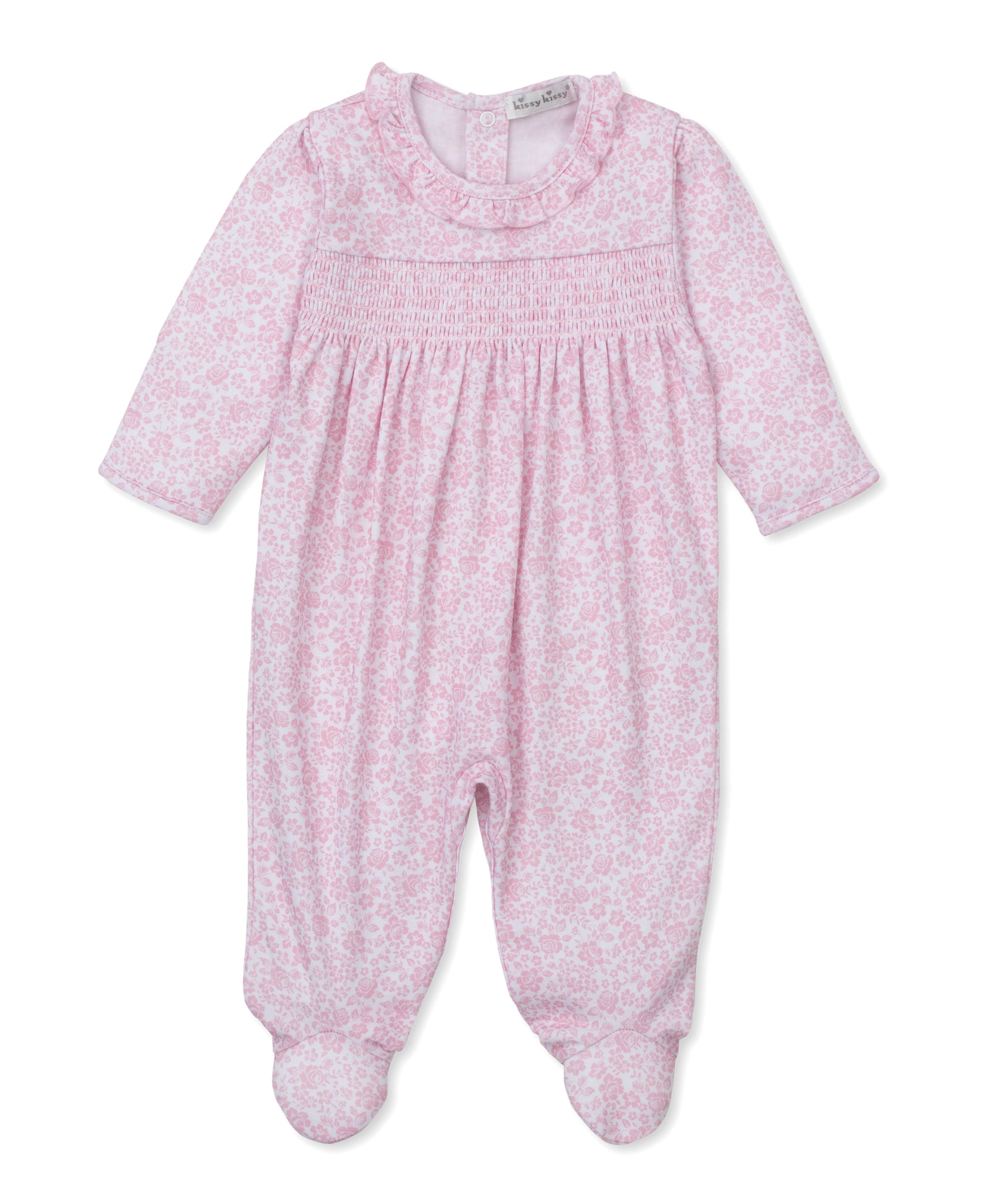 Country Gardens Pink Smocked Footie