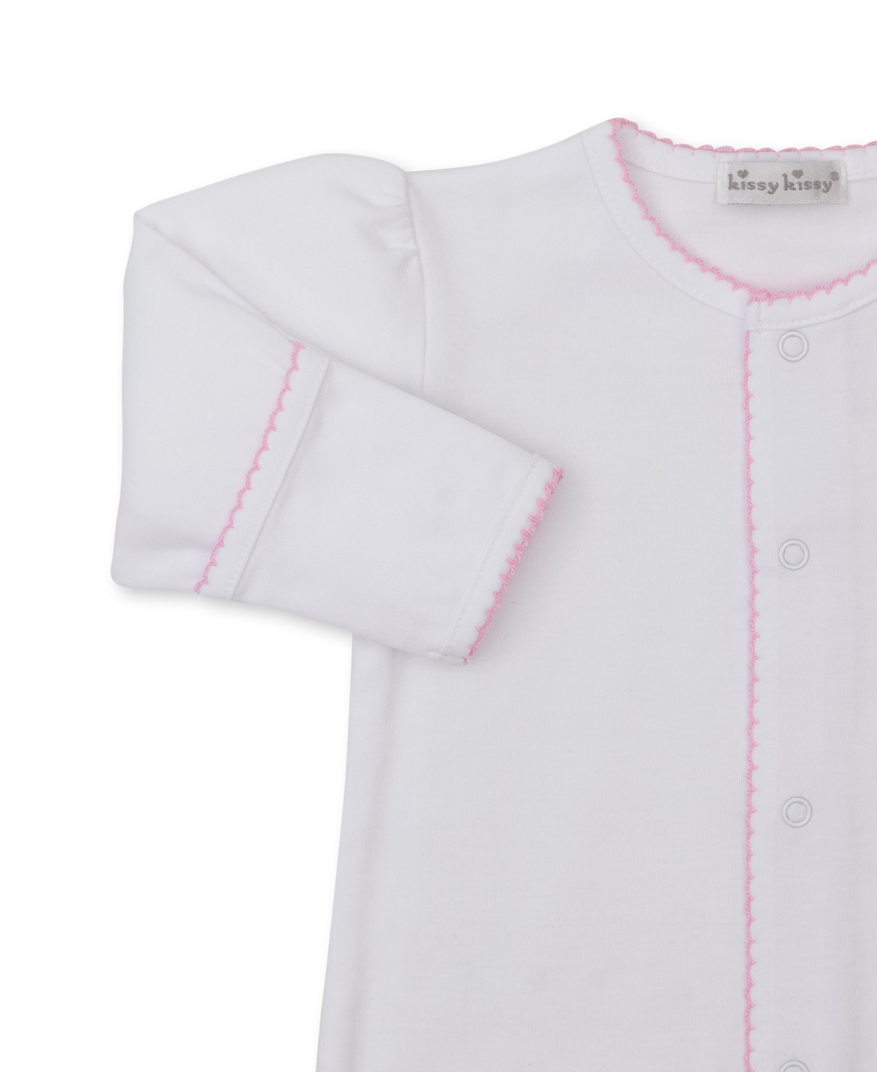 Springtime Bunny Fun White/Pink Footie & Hat Set - Kissy Kissy