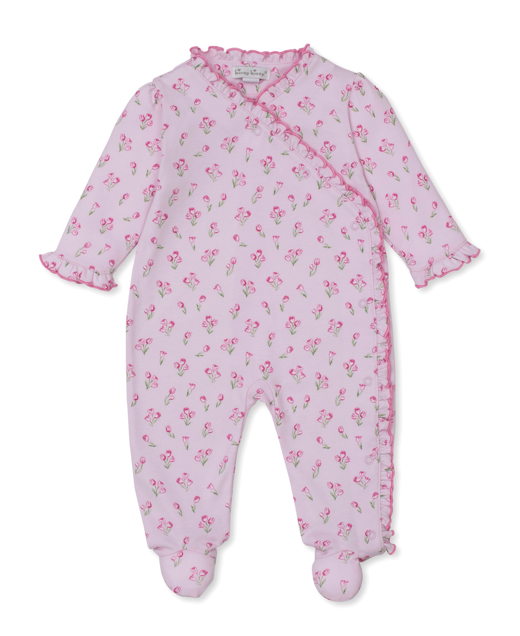 Timeless Tulips Pink Footie - Kissy Kissy