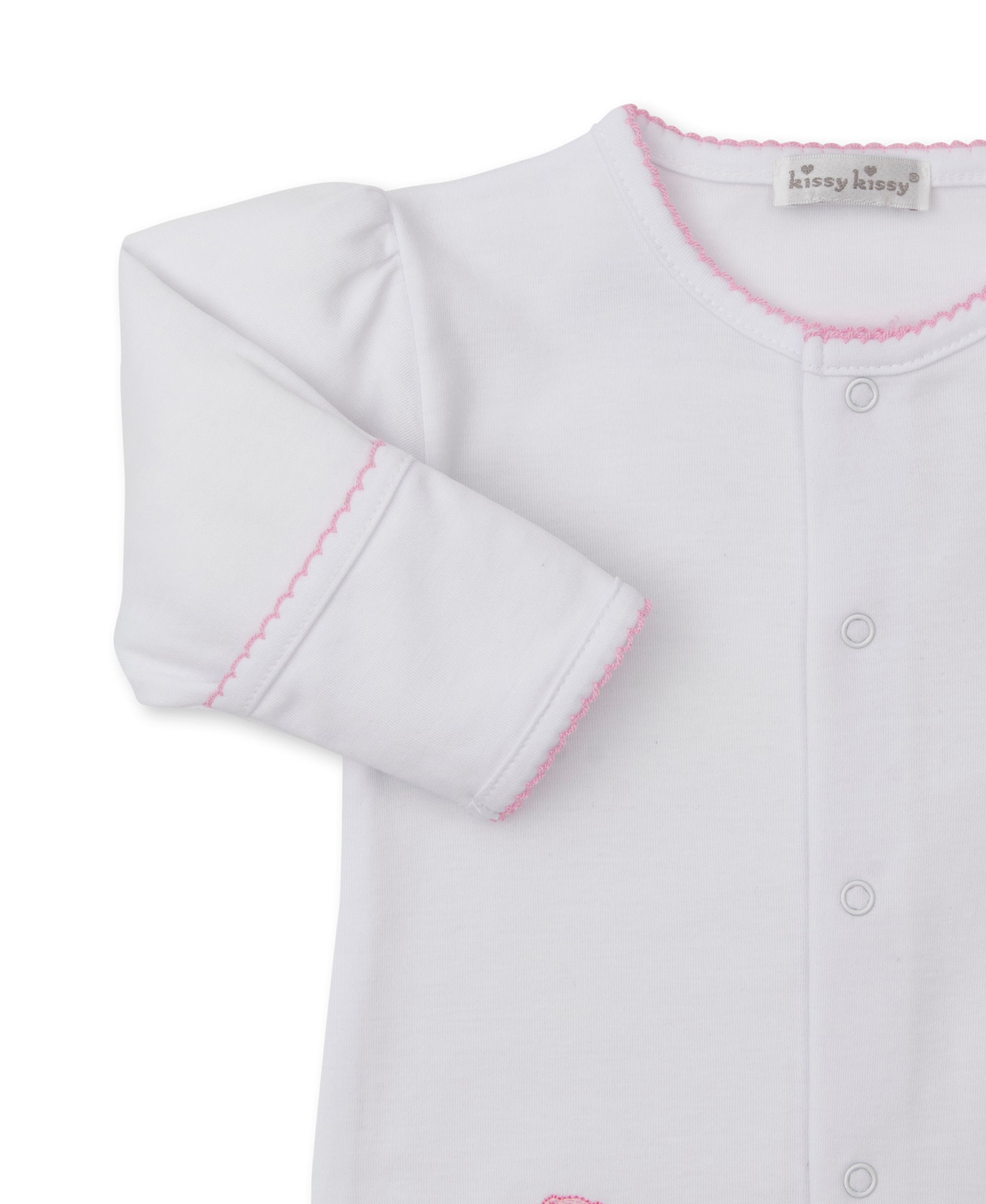 Teddy Bears White/Pink Footie w/ Hat Set - Kissy Kissy