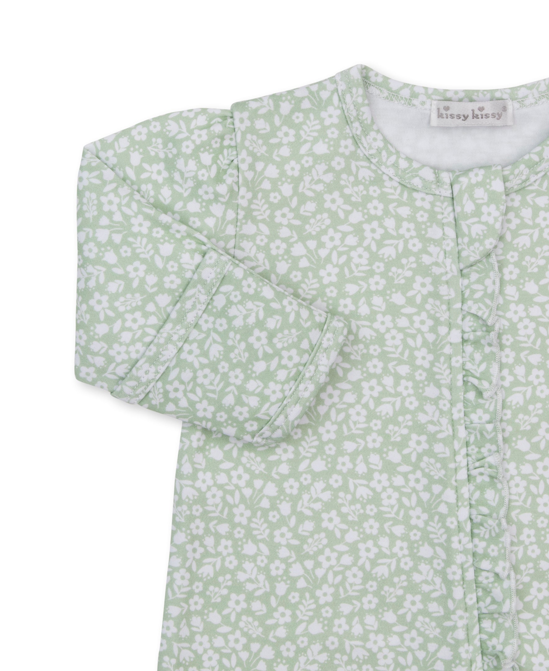 Autumn Meadows Green Zip Footie