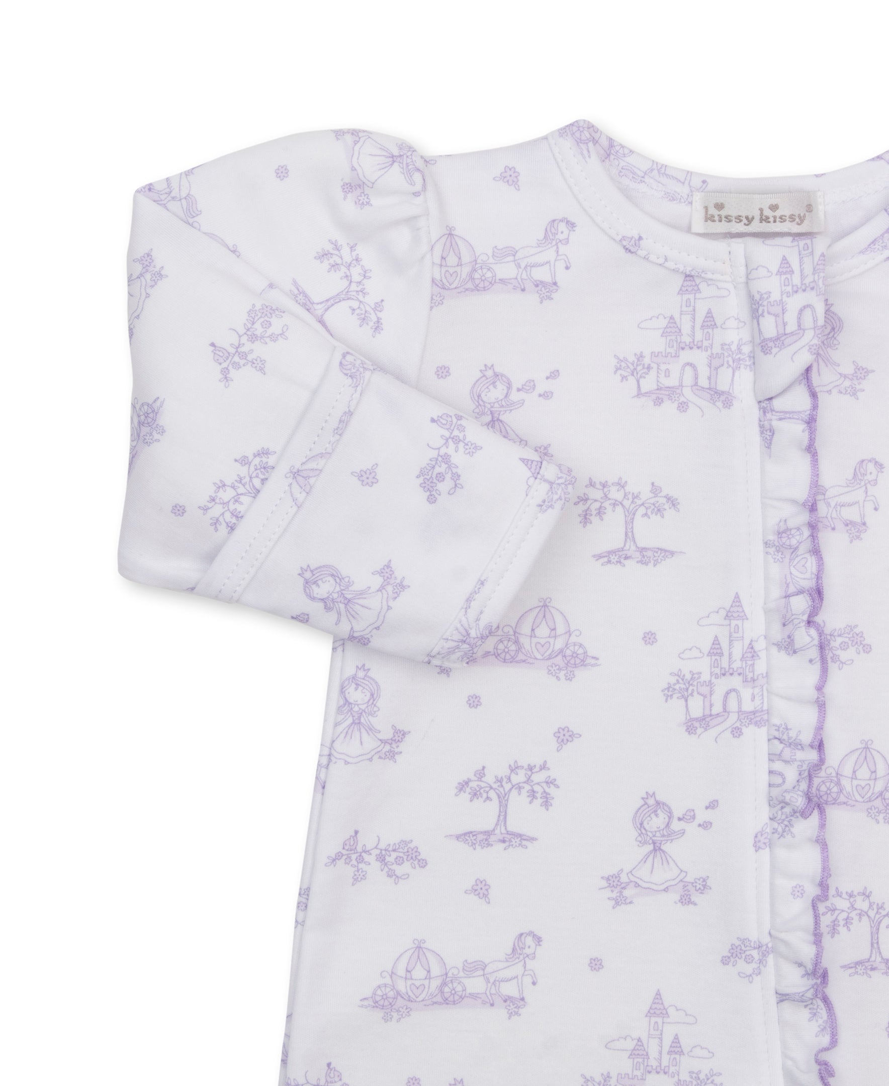Princess Adventures Lilac Zip Footie - Kissy Kissy