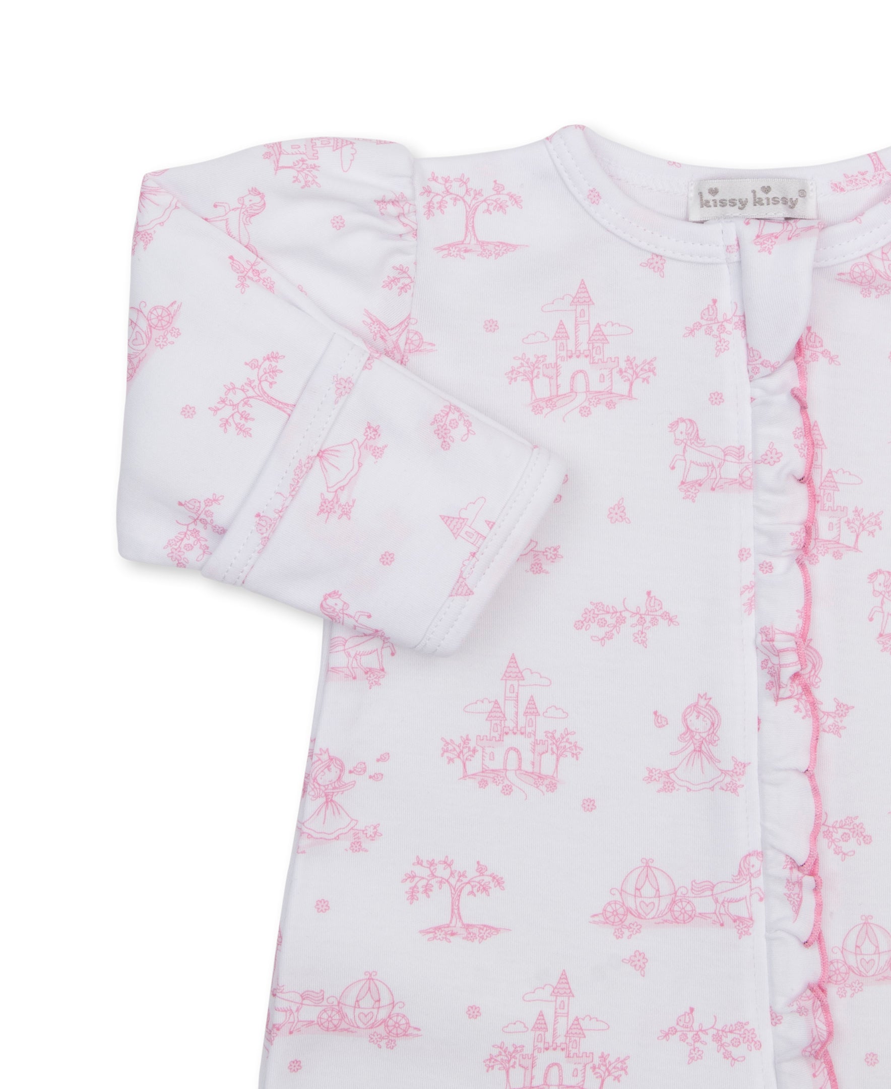 Princess Adventures Pink Zip Footie - Kissy Kissy