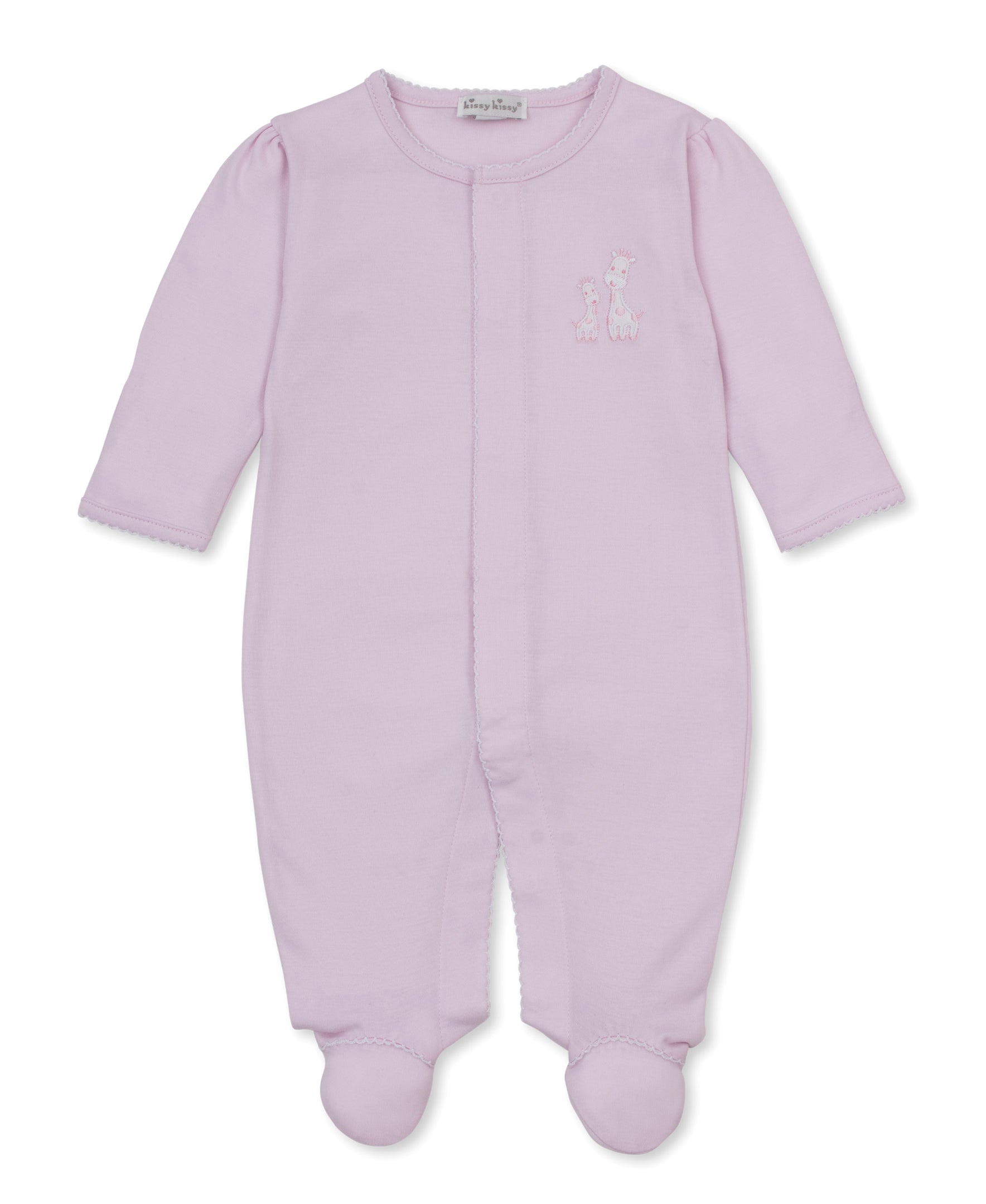 Giraffe Laughs Pink Footie - Kissy Kissy
