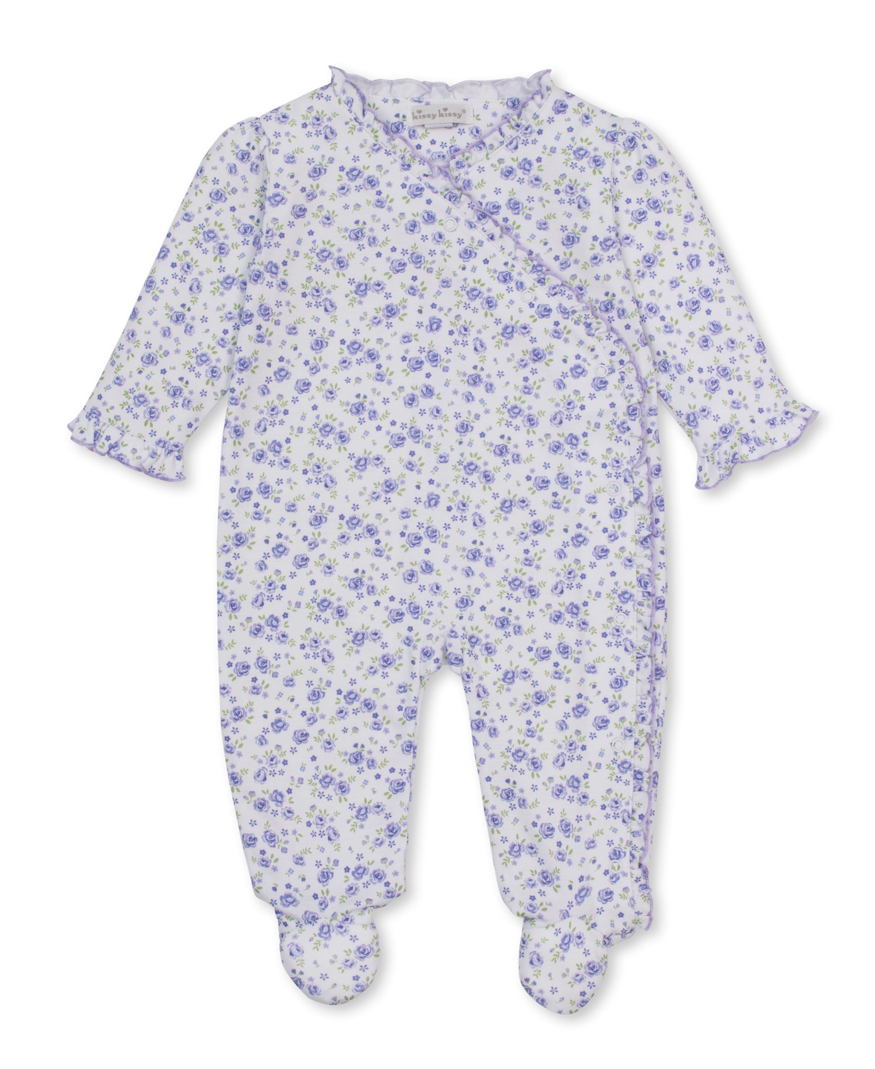 Cottage Roses Lilac Footie - Kissy Kissy