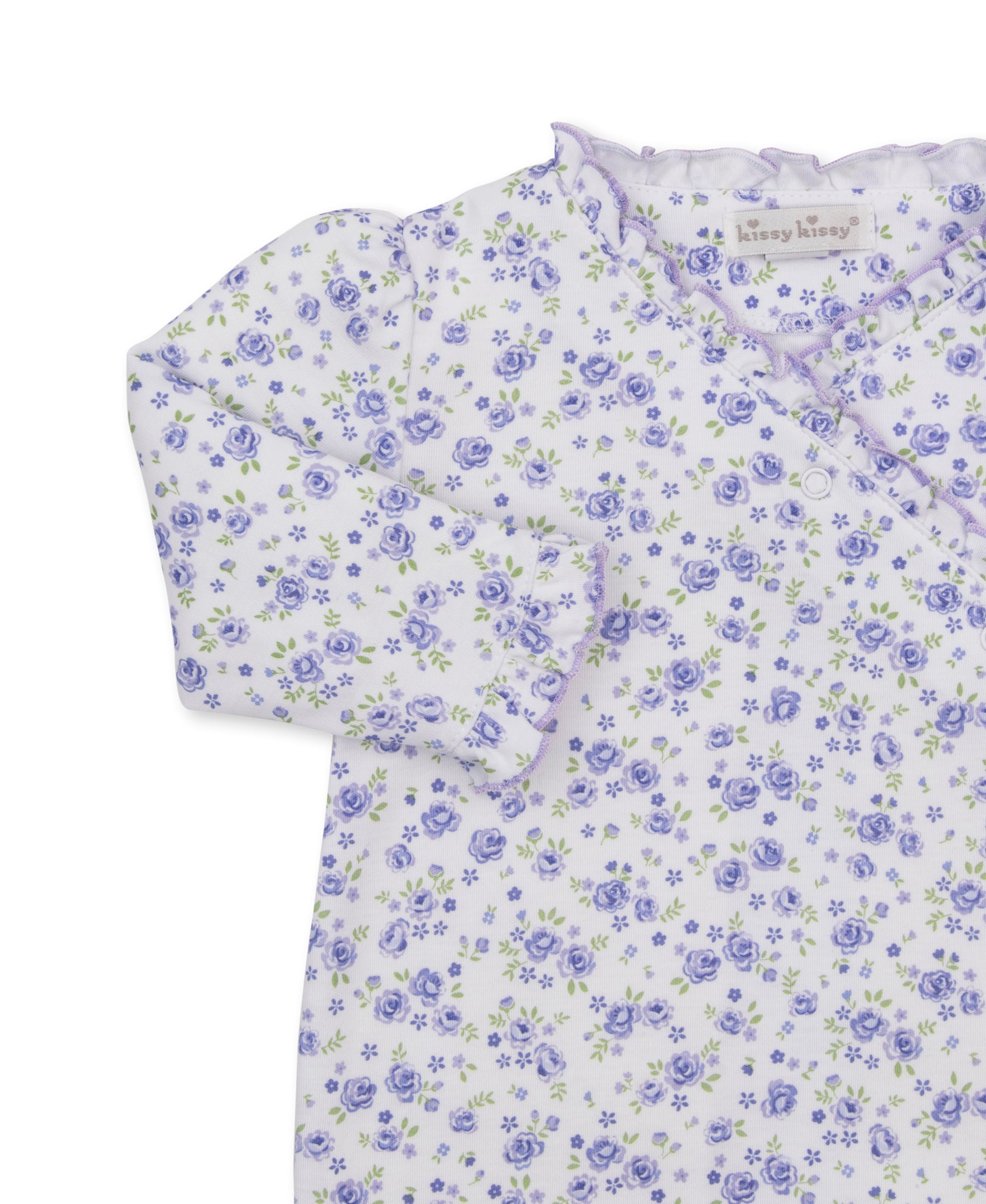Cottage Roses Lilac Footie - Kissy Kissy