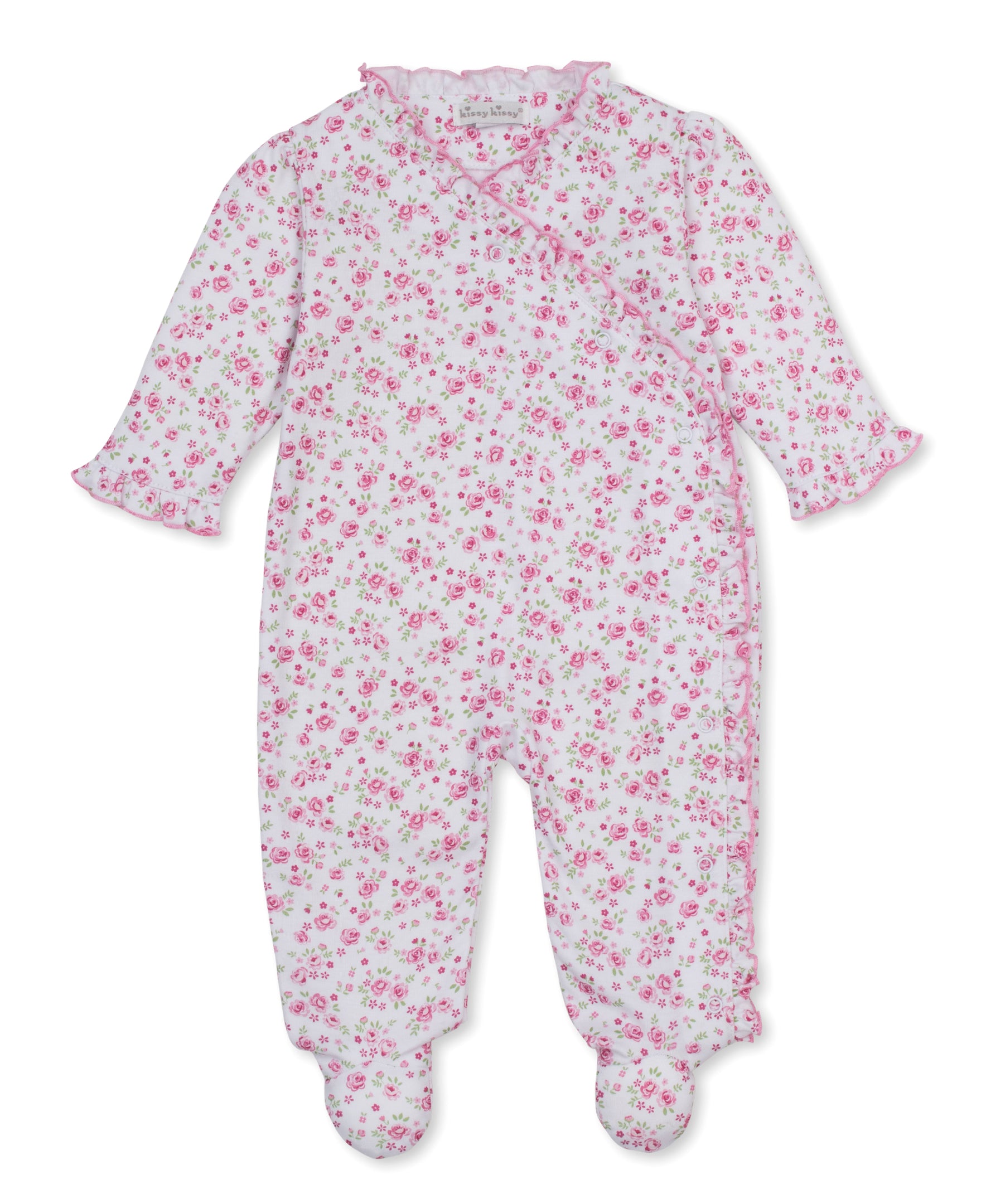 Cottage Roses Pink Footie - Kissy Kissy