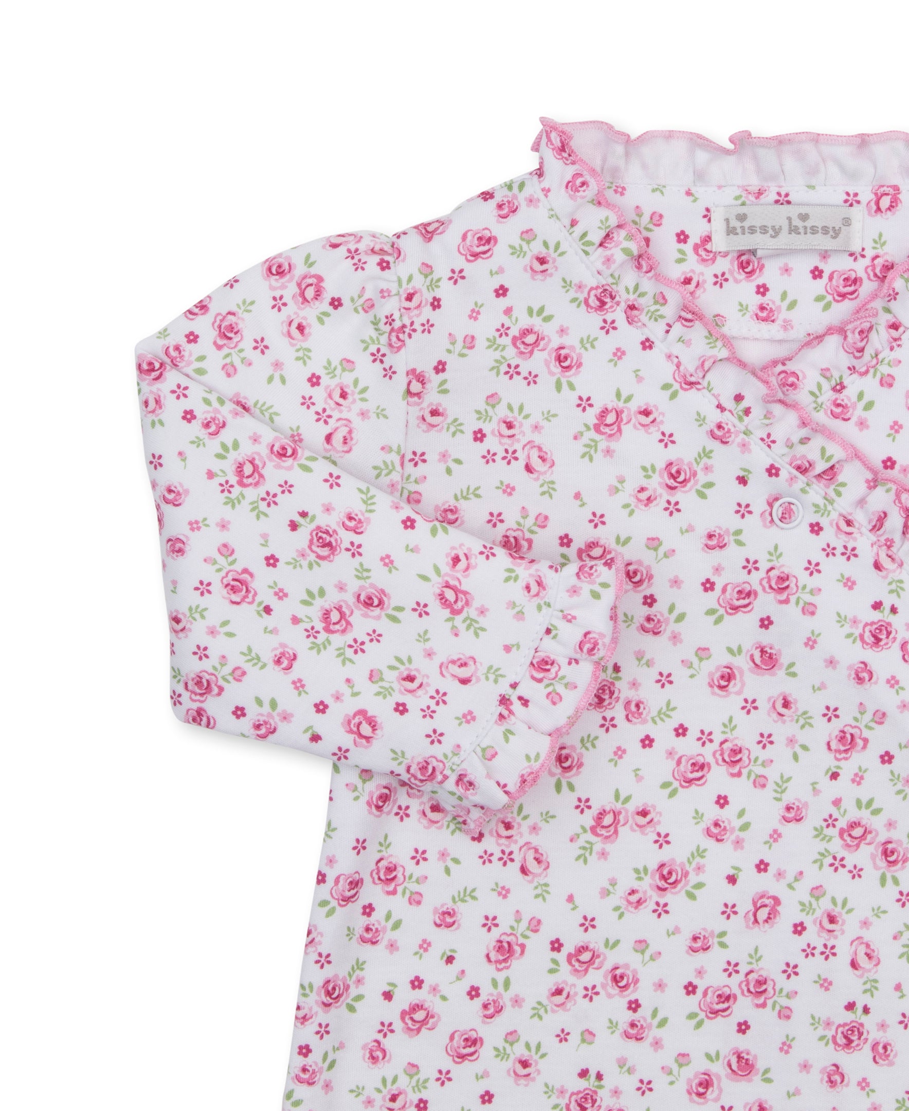 Cottage Roses Pink Footie - Kissy Kissy