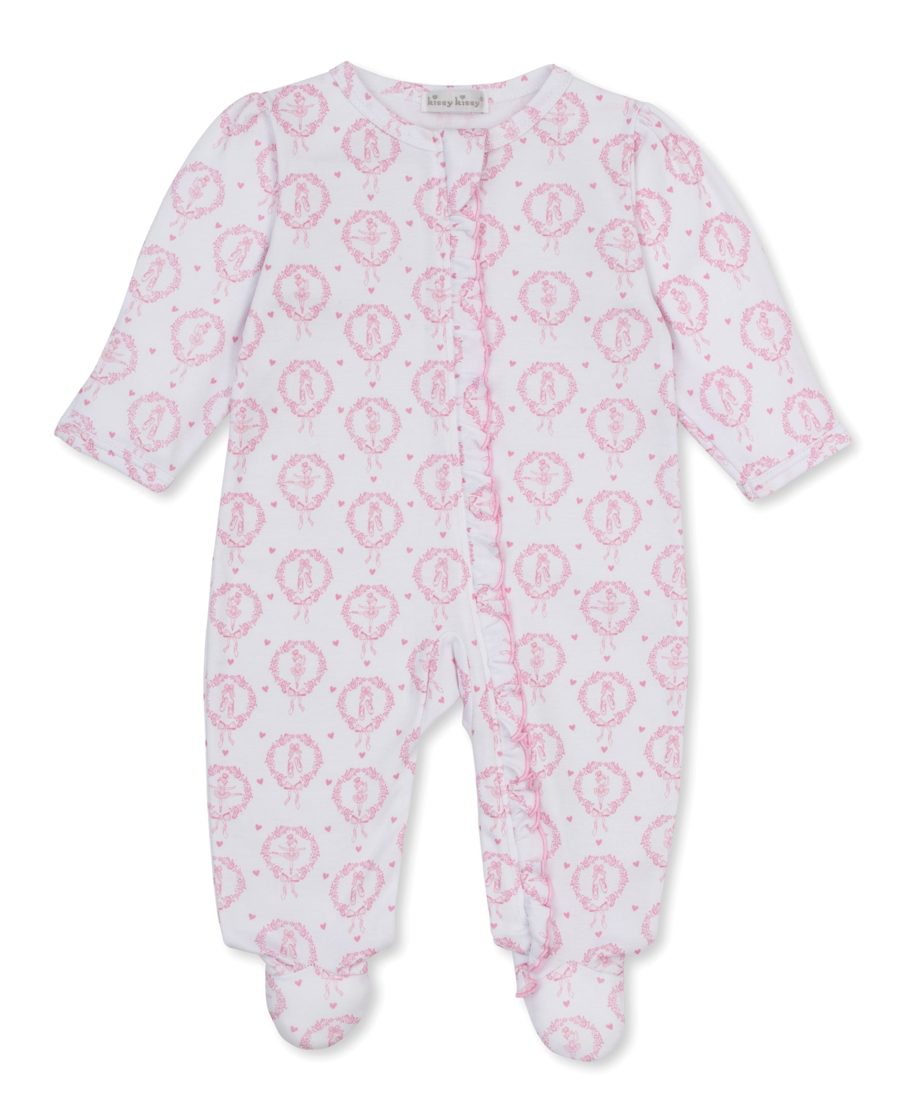 Petite Pirouettes Pink Zip Footie