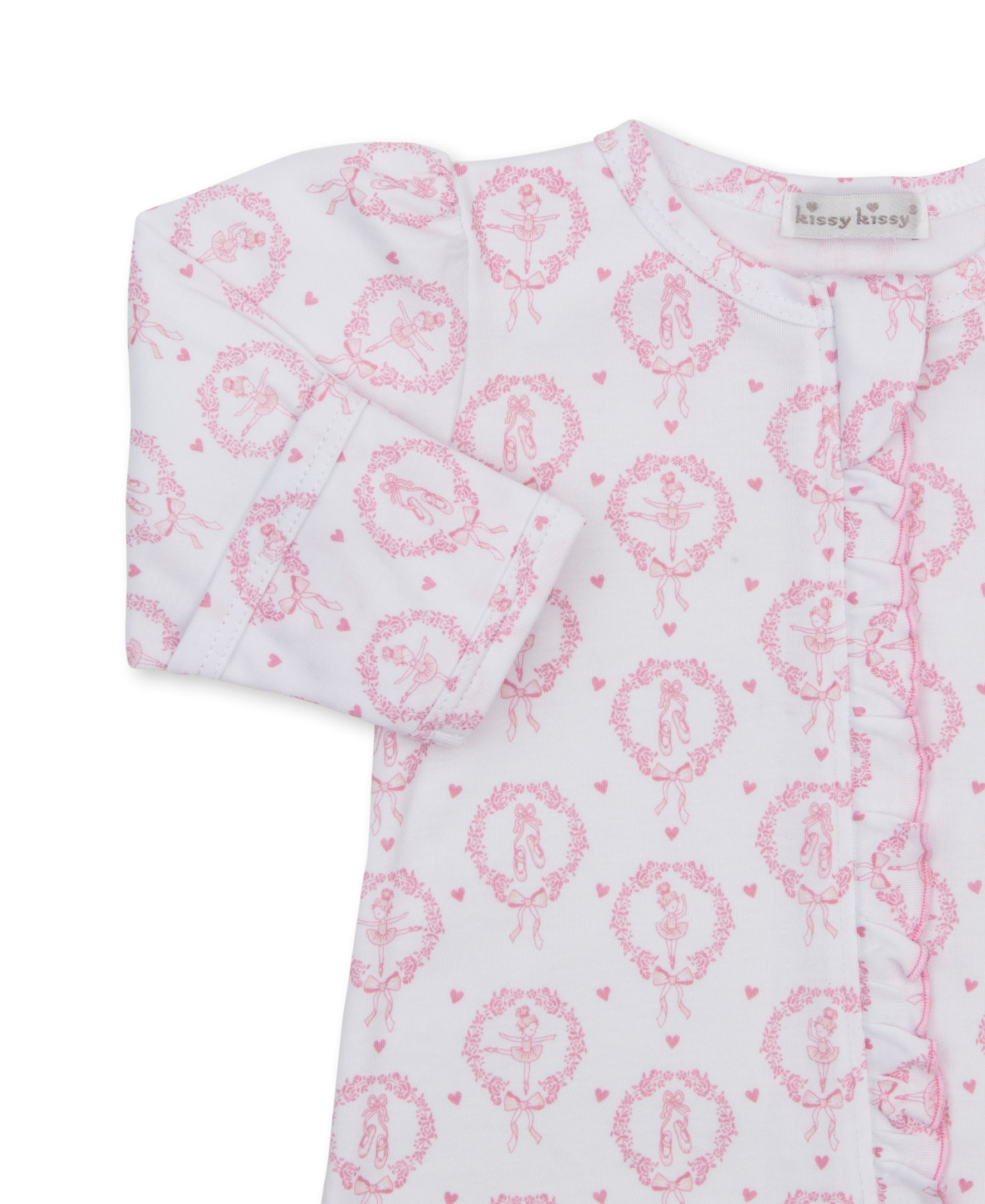 Petite Pirouettes Pink Zip Footie