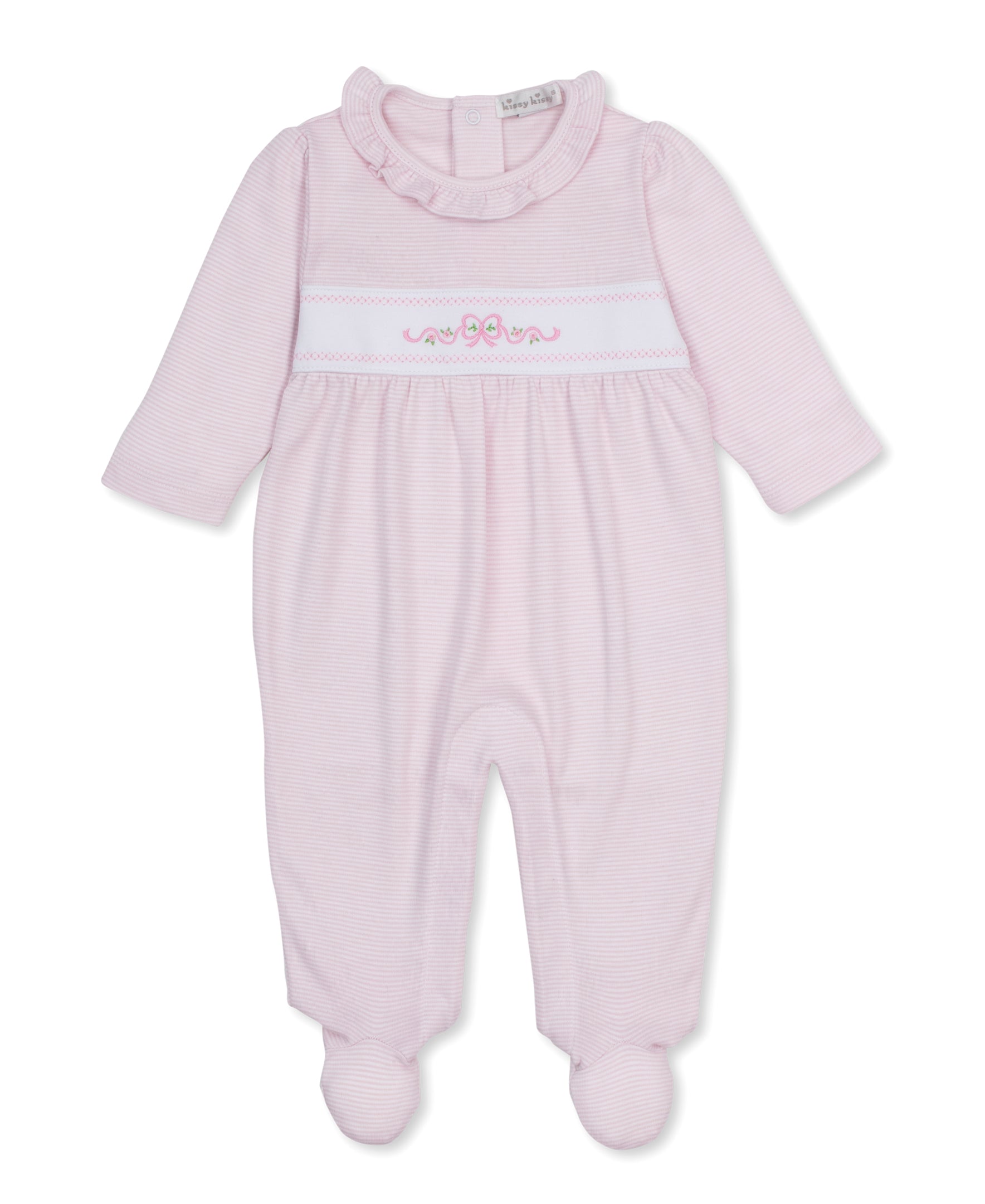 Classic Treasures FA26 Pink Stripe Footie - Kissy Kissy