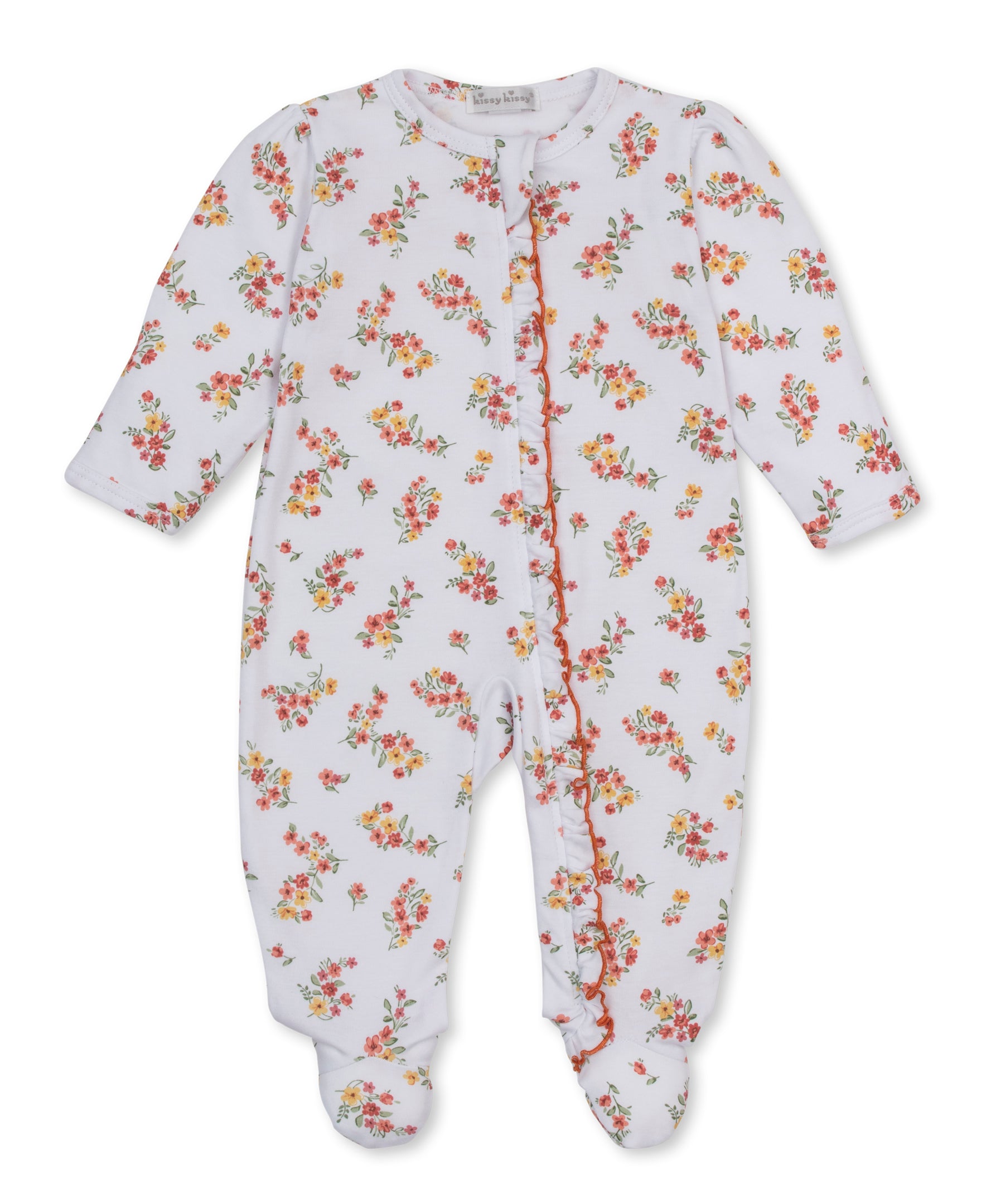 Fall Floral Garden Zip Footie
