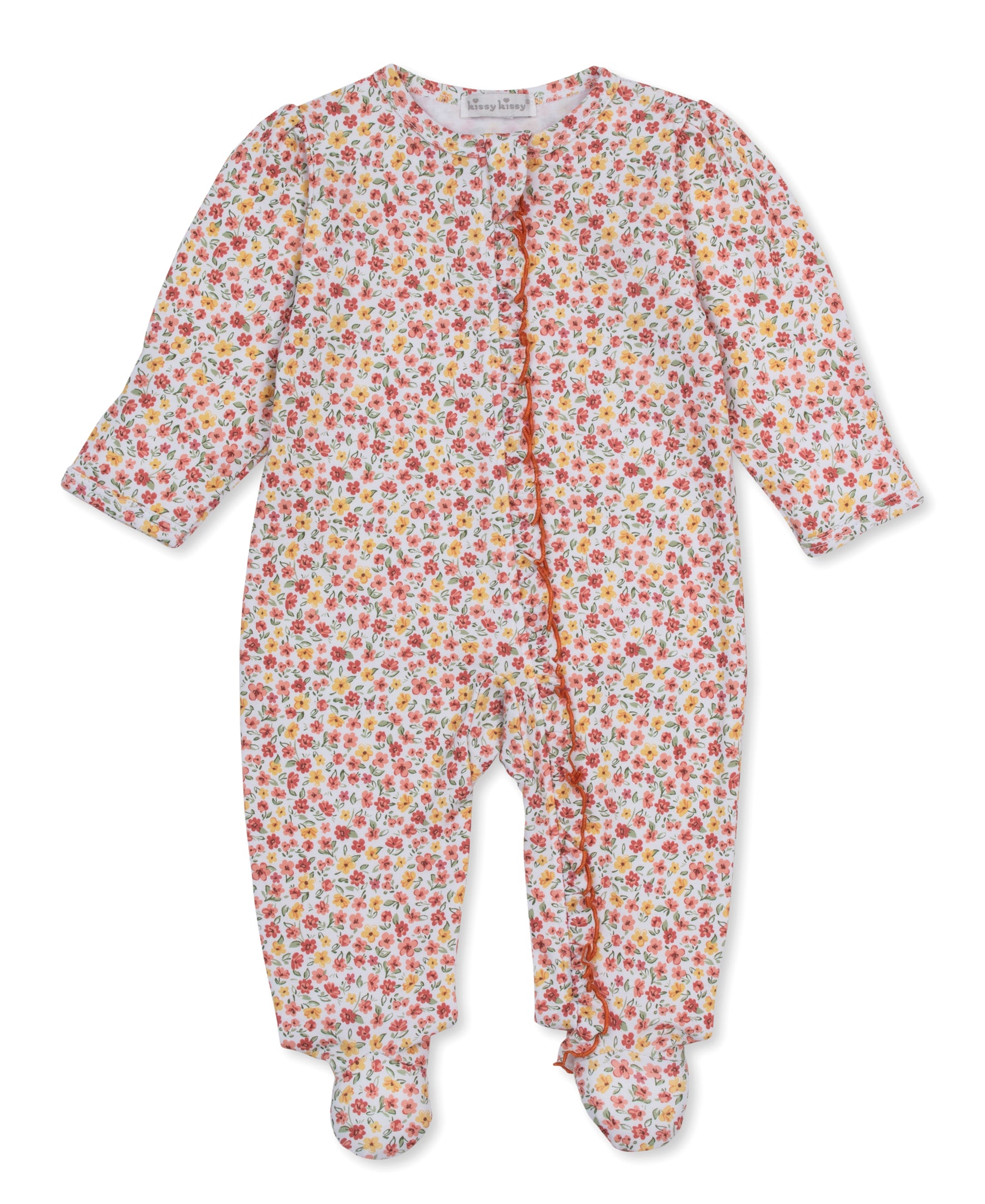 Fall Floral Garden Floral Zip Footie