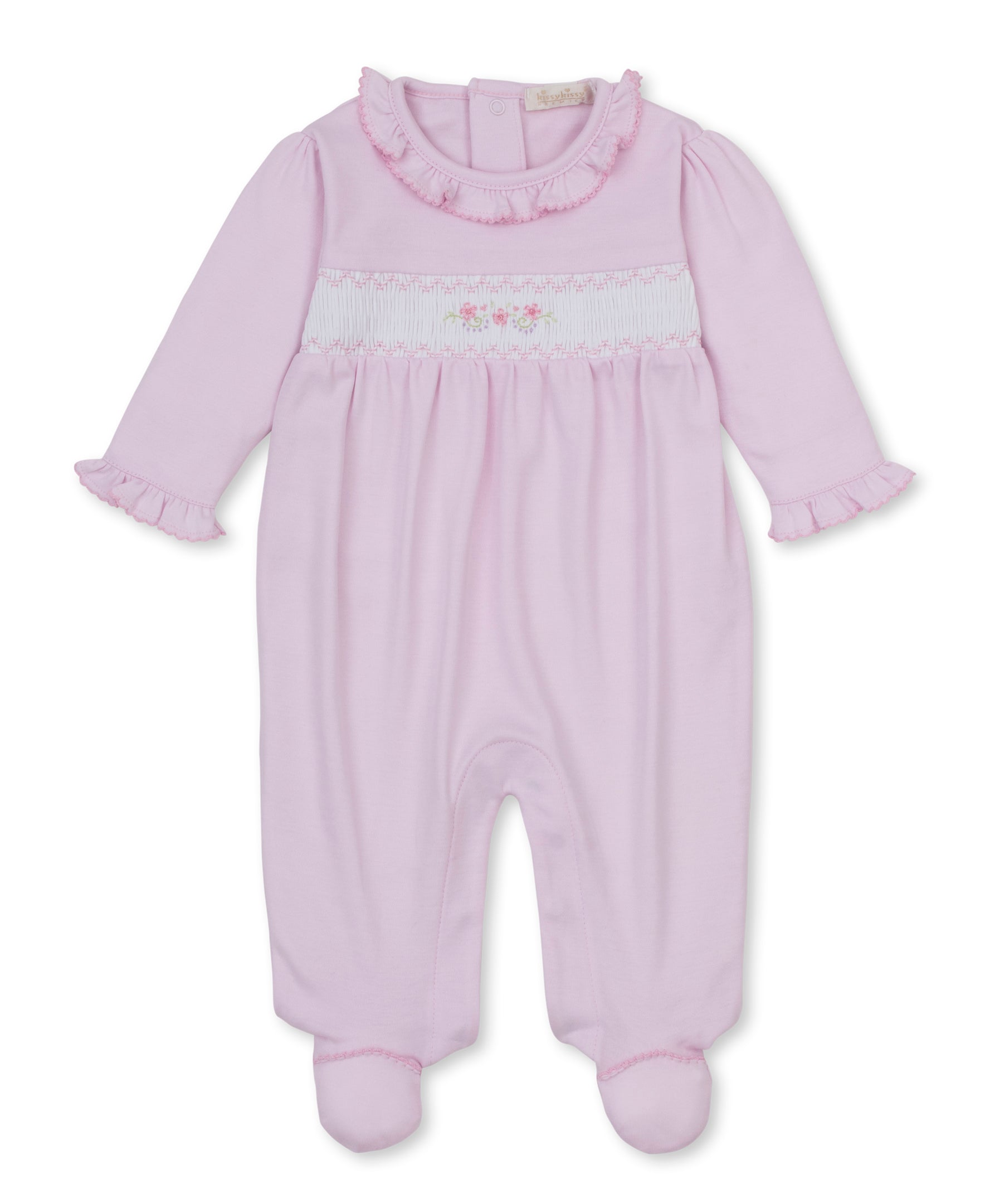 CLB Fall Medley 26 Pink Hand Smocked Footie