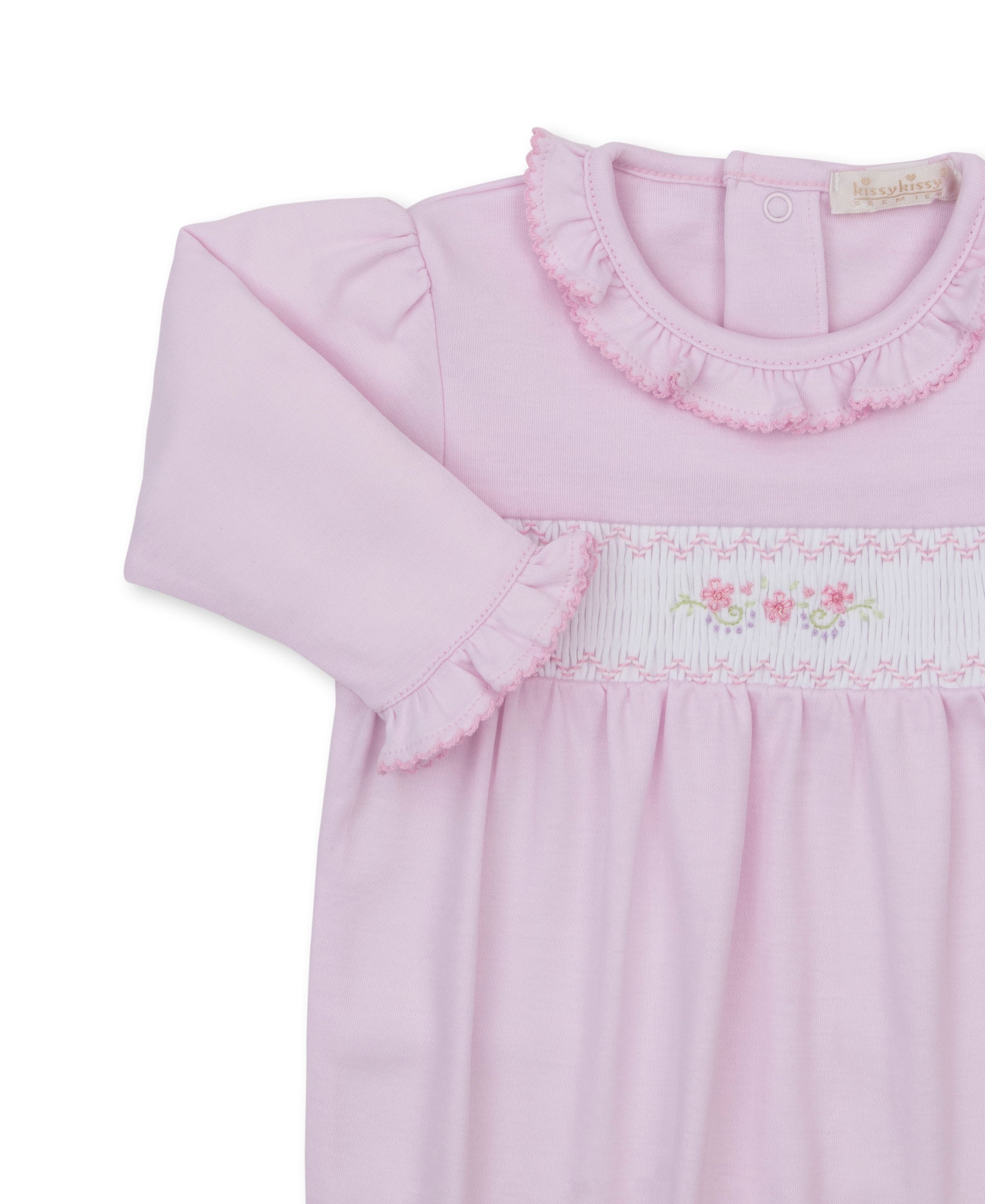 CLB Fall Medley 26 Pink Hand Smocked Footie