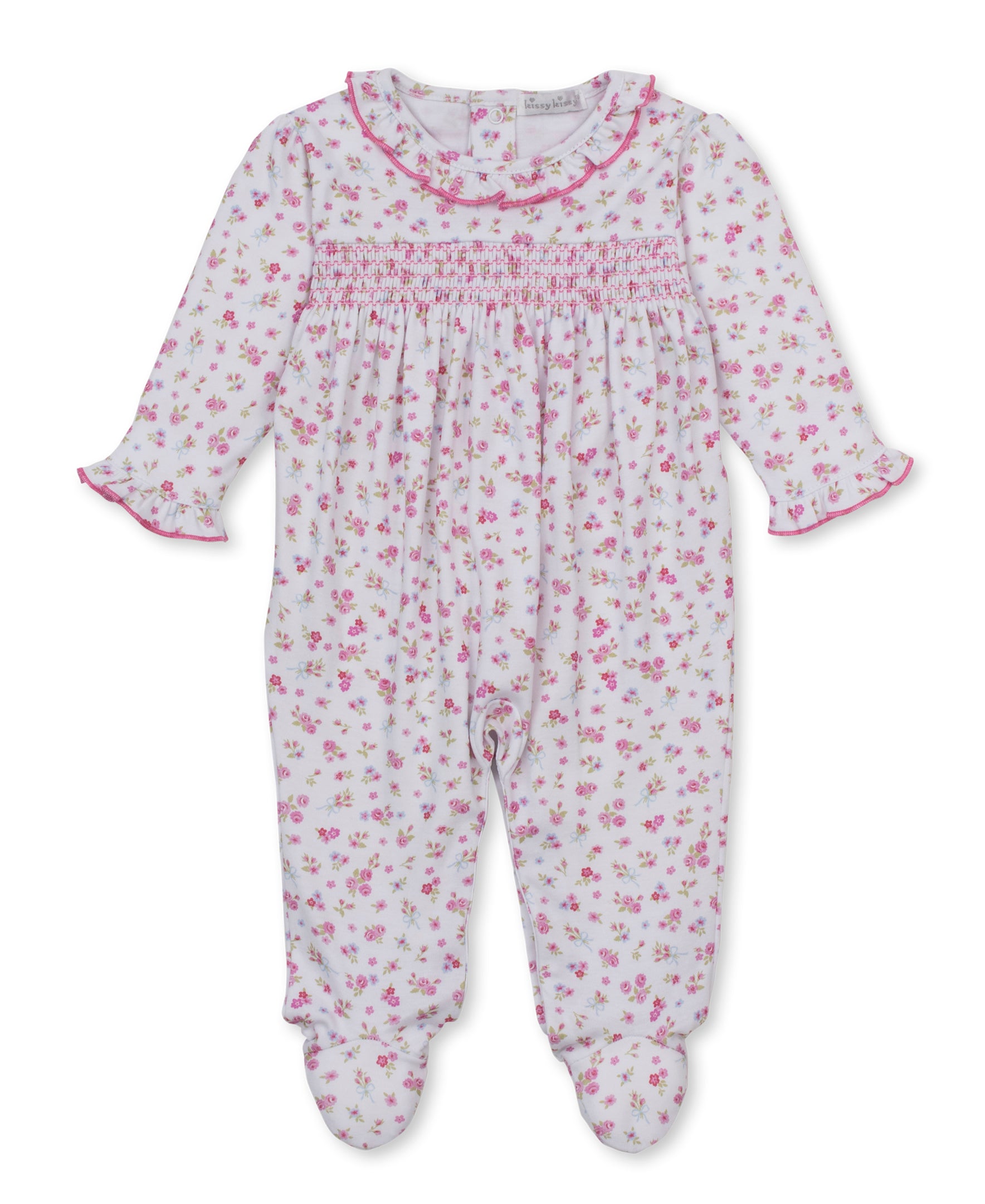 Rose Renaissance Smocked Footie - Kissy Kissy