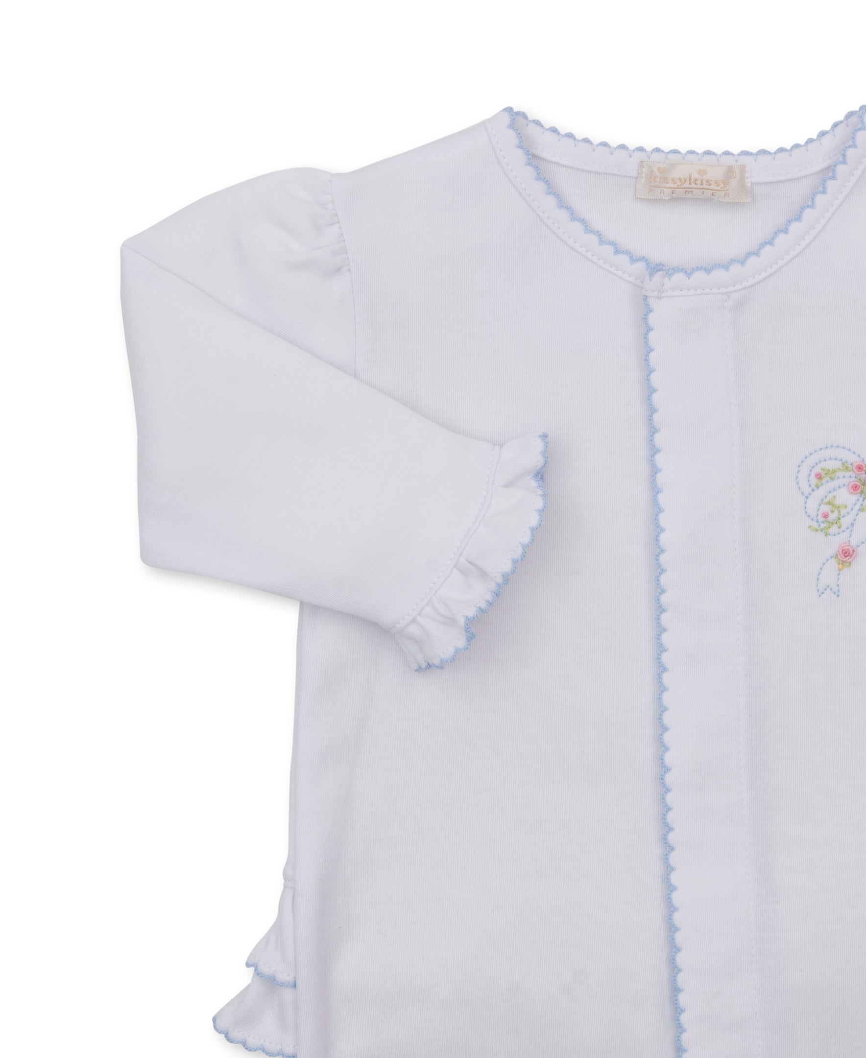 Premier Rose Bow Hand Emb. Footie