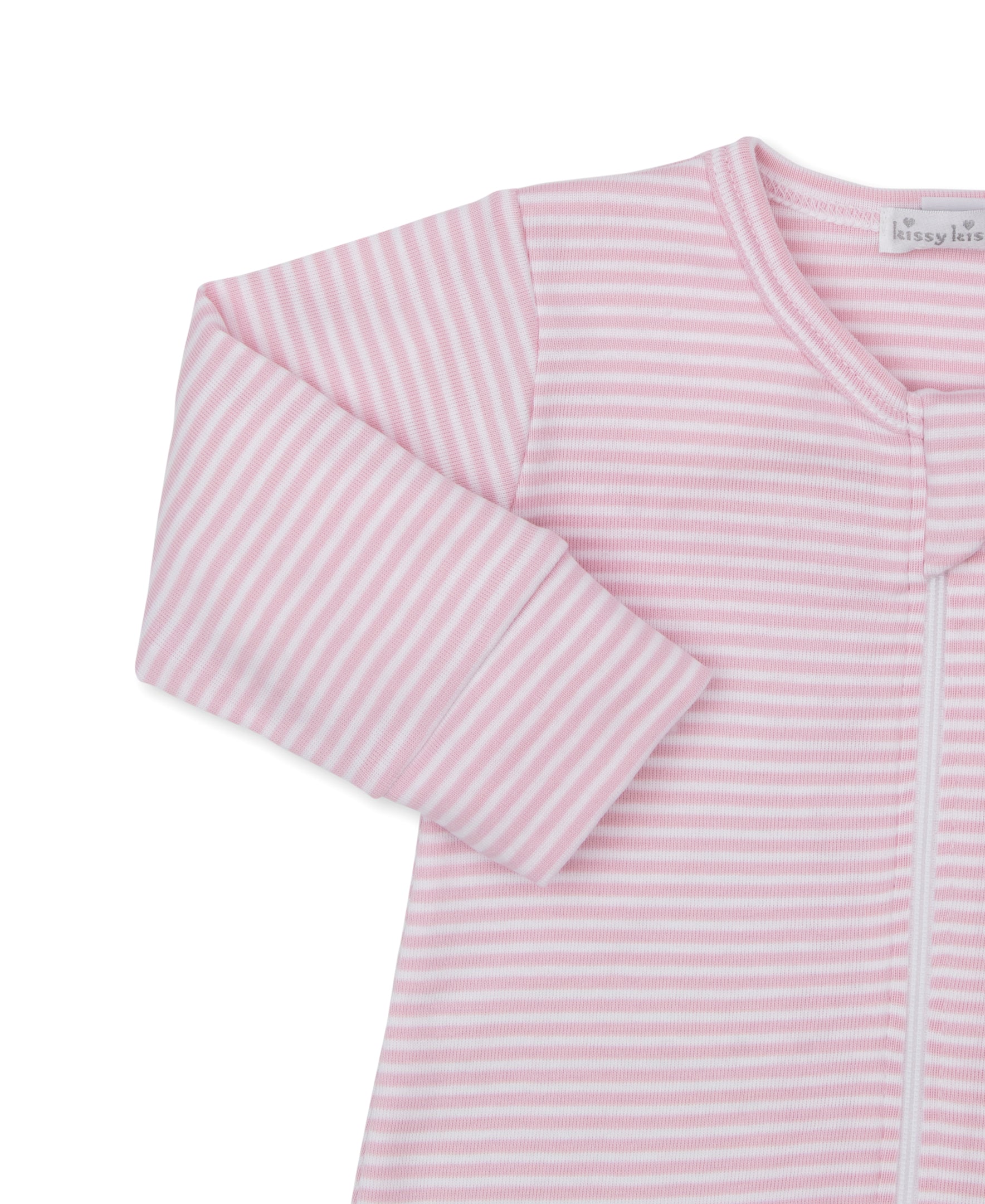 Everyday Stripes Pink Zip Footie & Hat Set