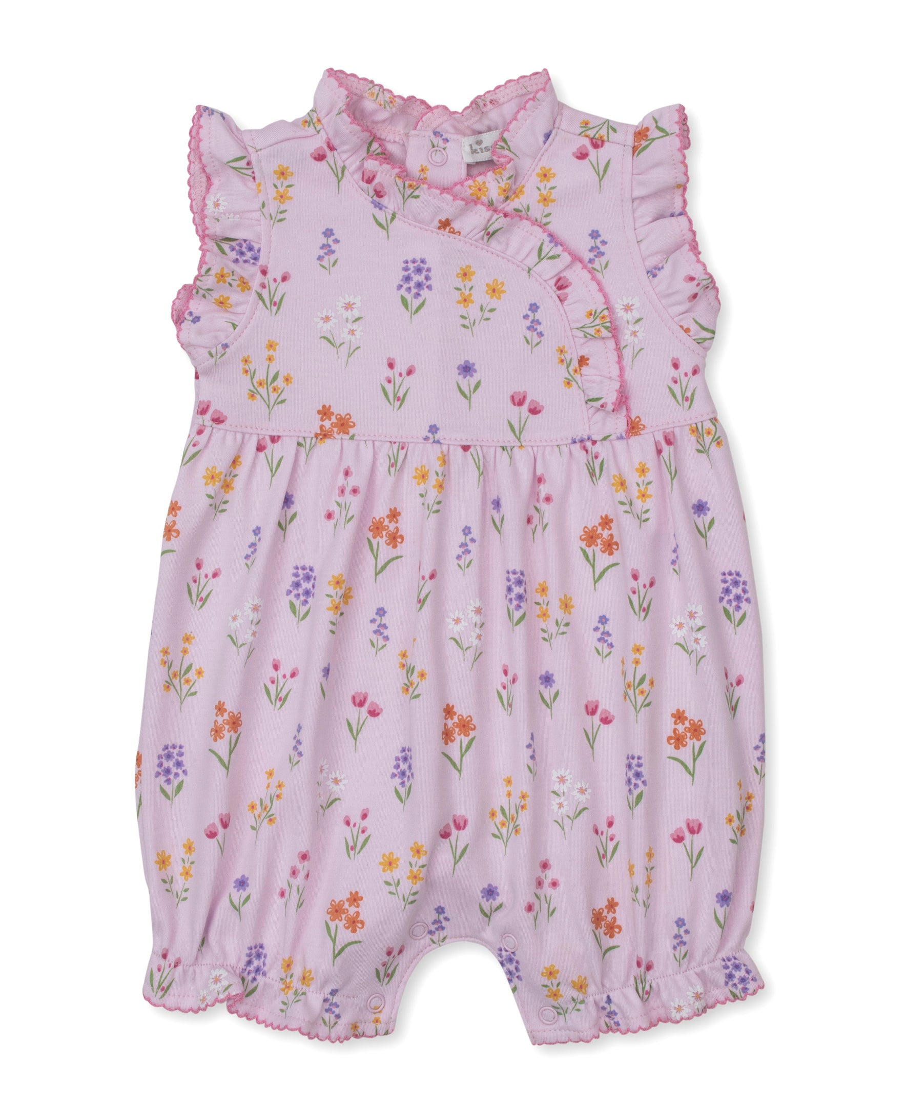 Summer Wildflowers Pink Sleeveless Playsuit - Kissy Kissy