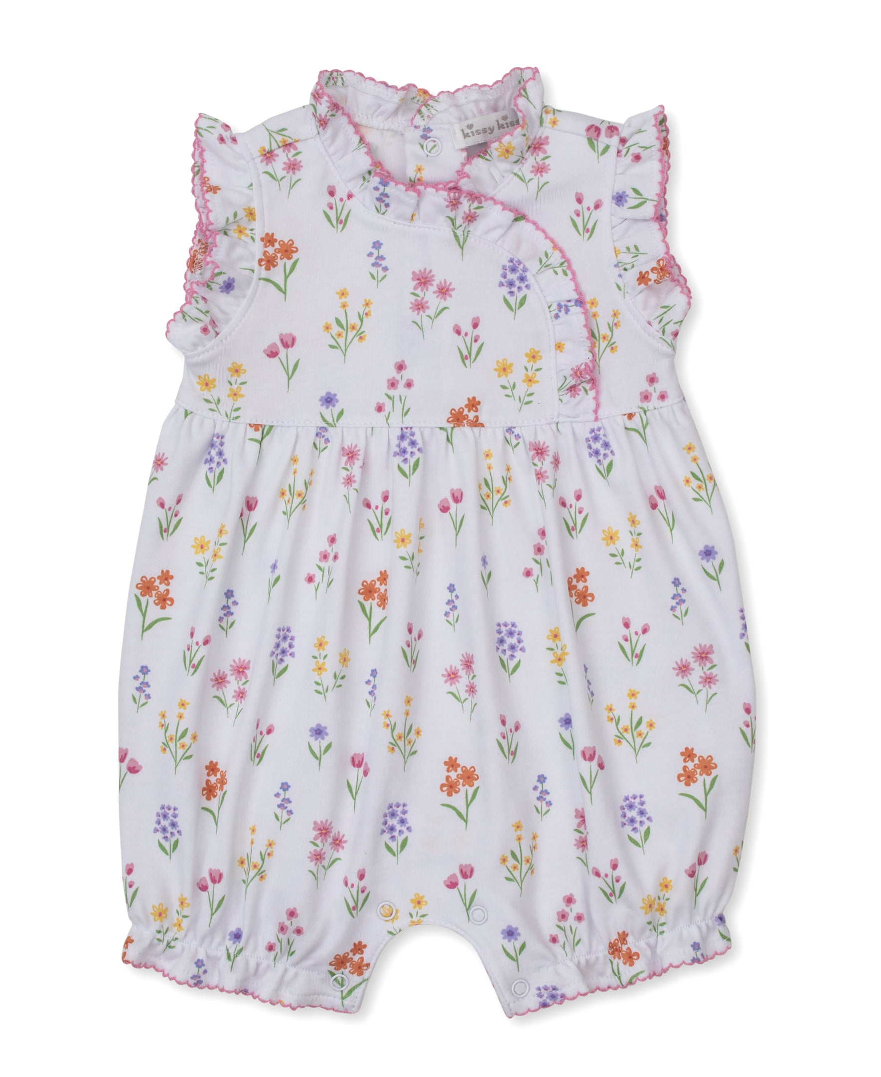 Summer Wildflowers White Sleeveless Playsuit - Kissy Kissy