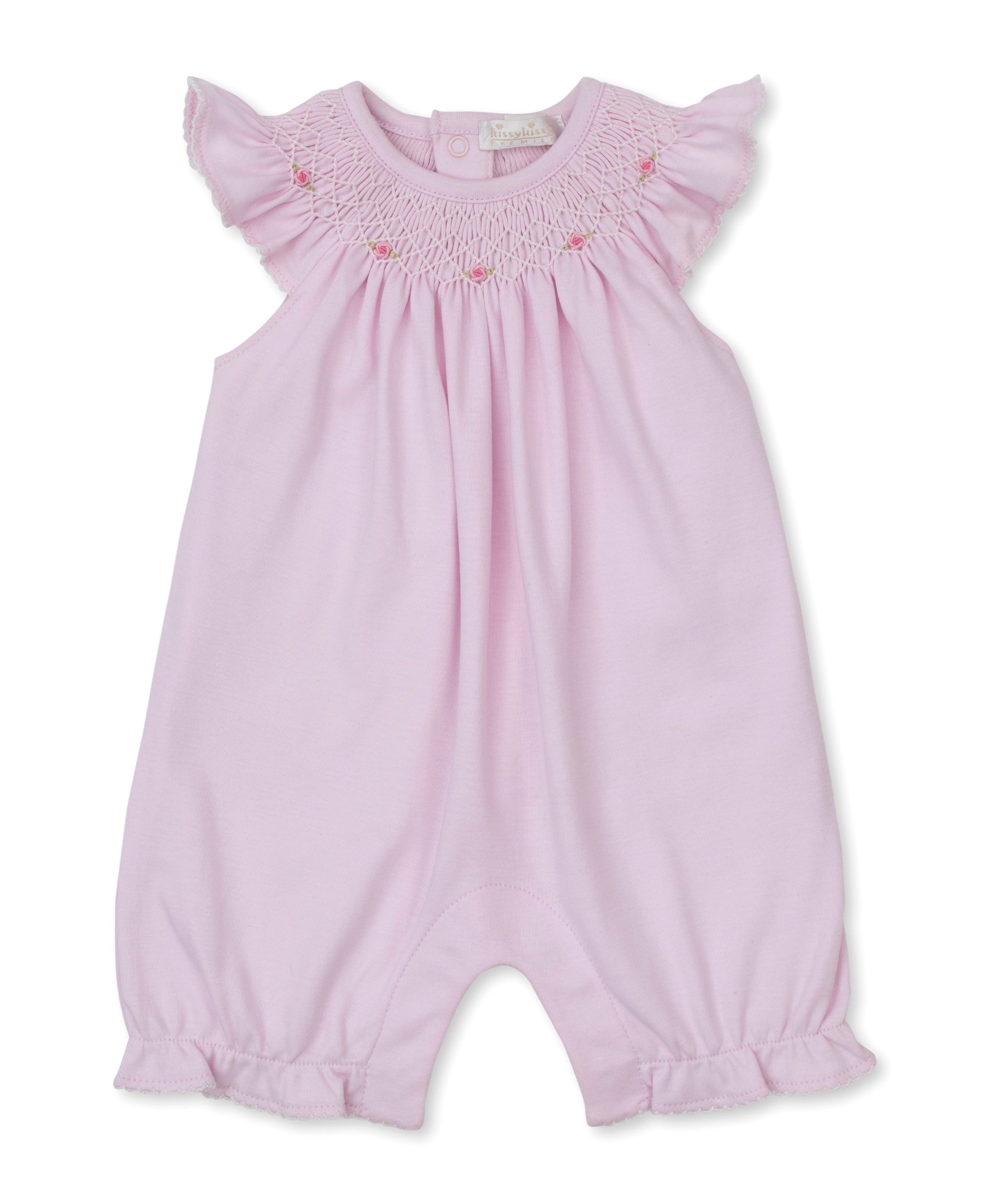 CLB Summer Bishop 26 Pink Hand Smocked Playsuit - Kissy Kissy