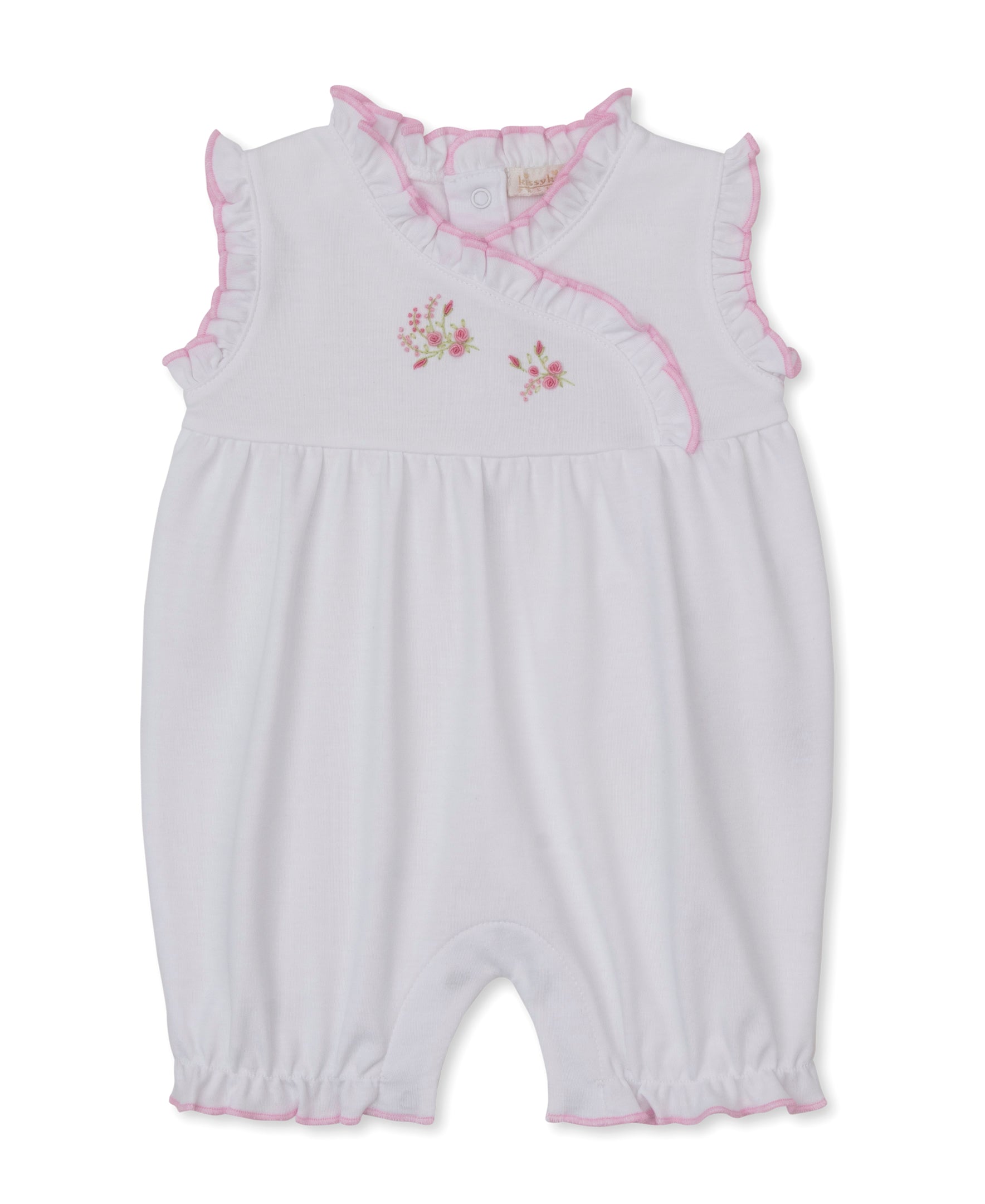SCE Victorian Roses White Hand Emb. Short Playsuit - Kissy Kissy