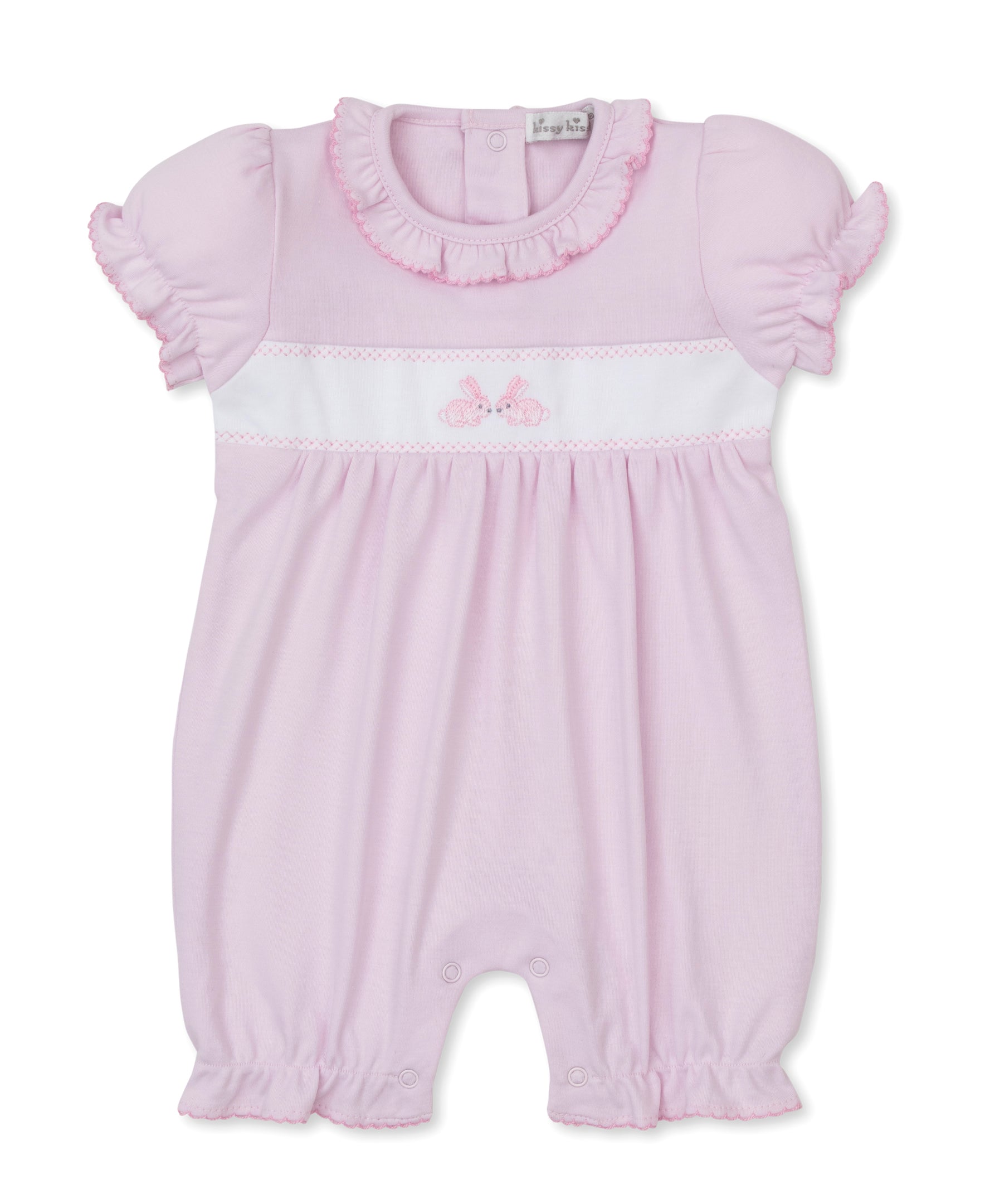 Springtime Bunny Fun Pink Short Playsuit - Kissy Kissy