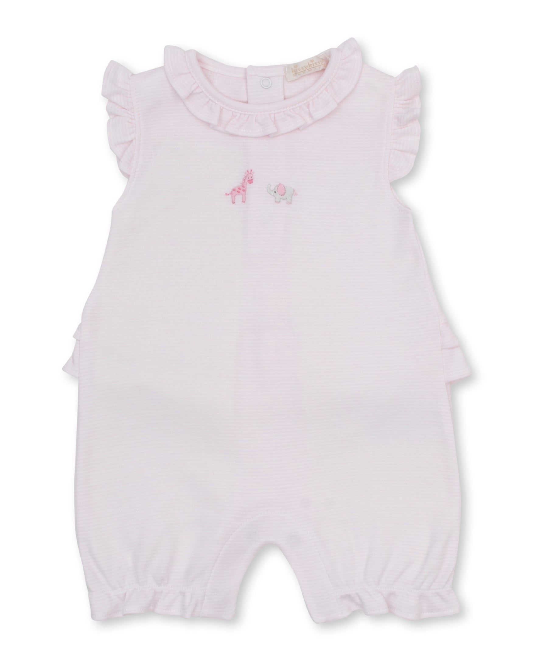 SCE Jungle Hangout Pink Hand Emb. Stripe Playsuit - Kissy Kissy