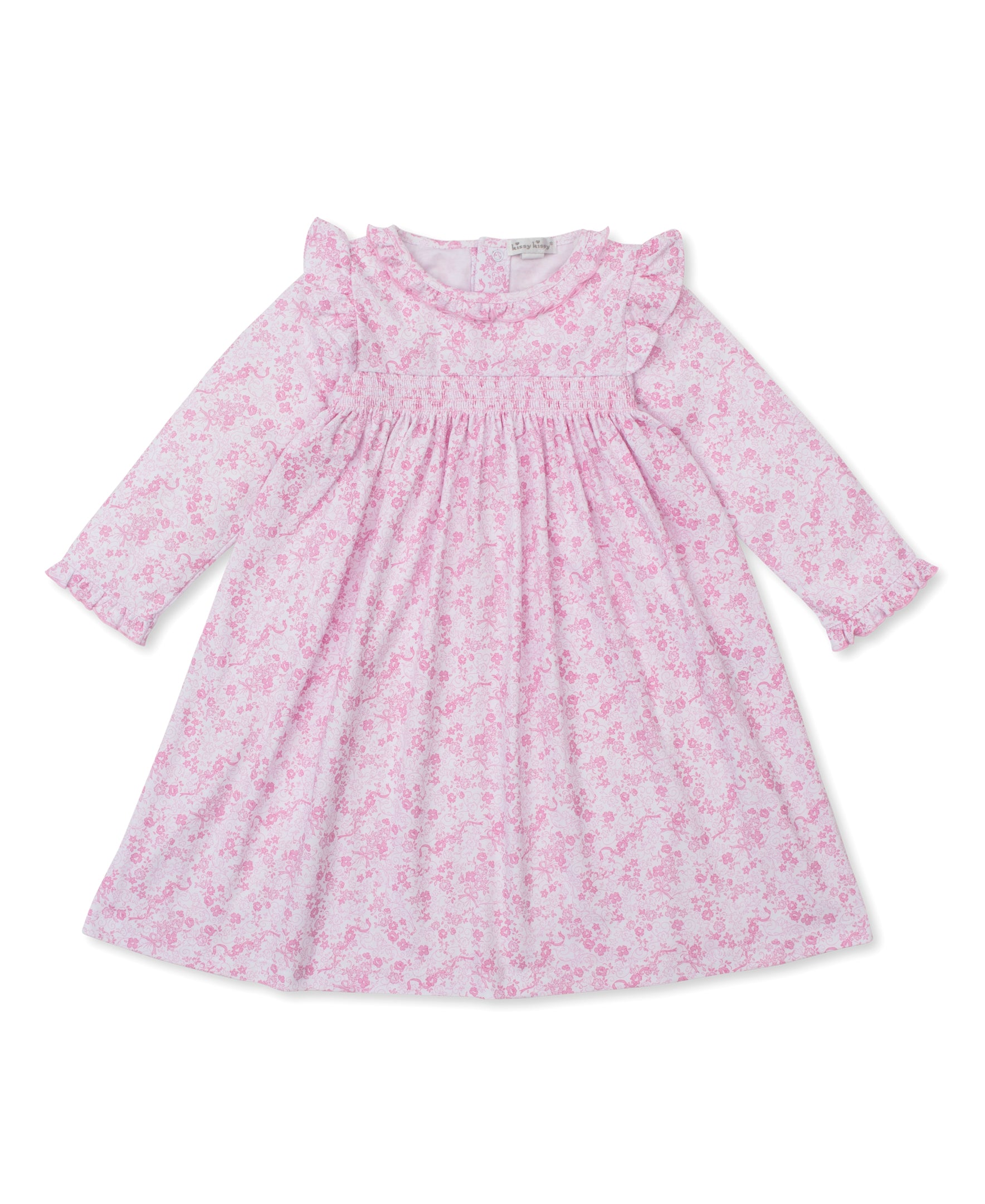 Old English Roses Pink Toddler Dress - Kissy Kissy
