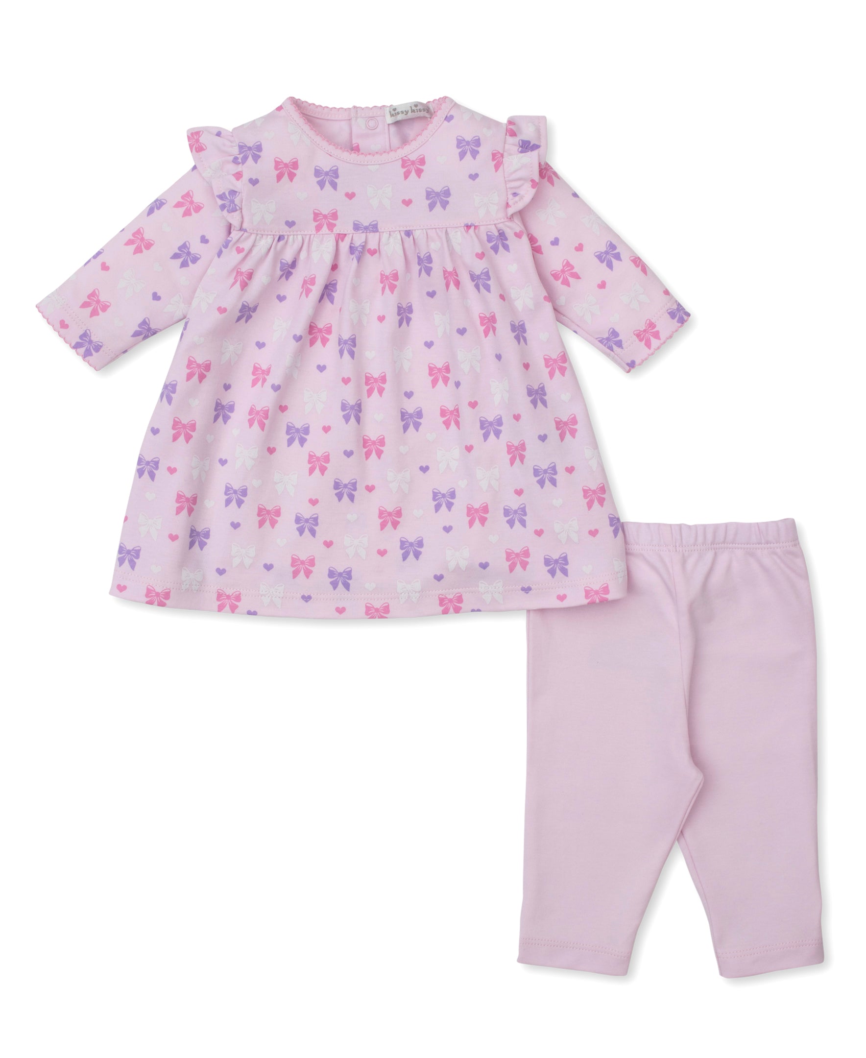Billowy Bows Pink Legging Toddler Dress Set - Kissy Kissy