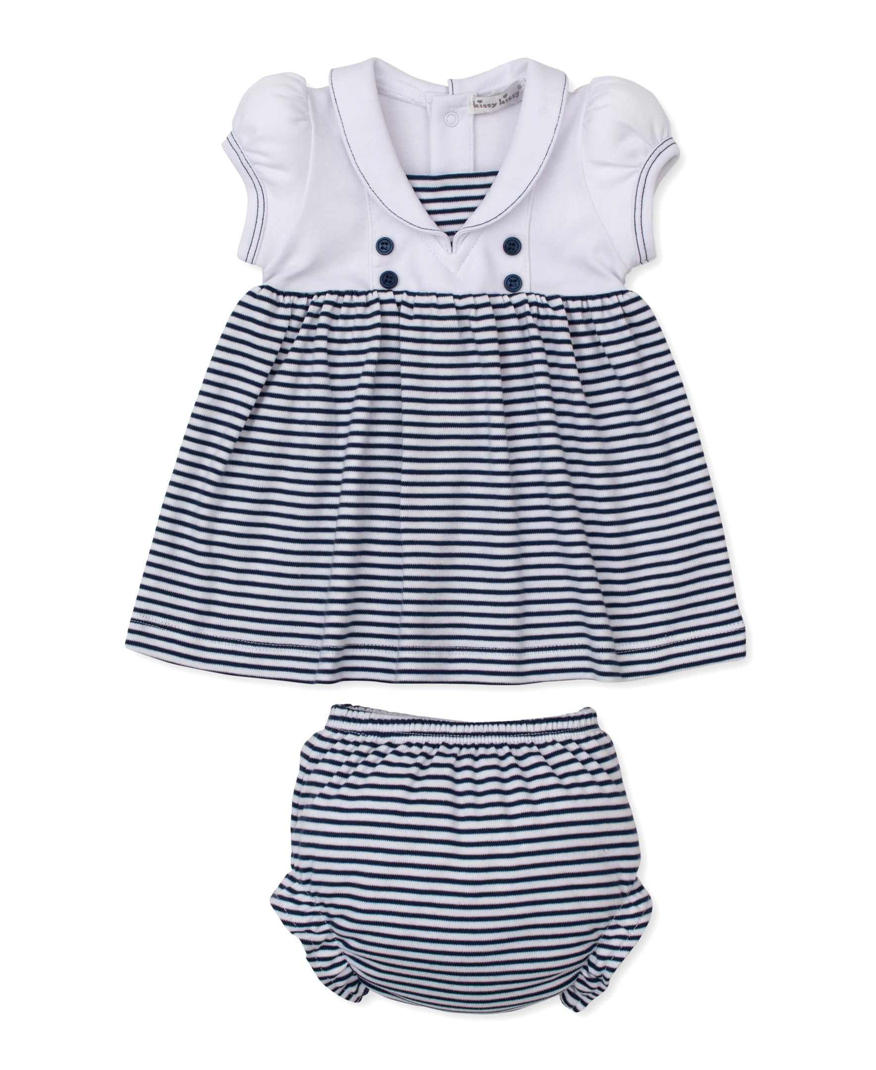 Red, White, & Blue Regatta Stripe Dress Set - Kissy Kissy