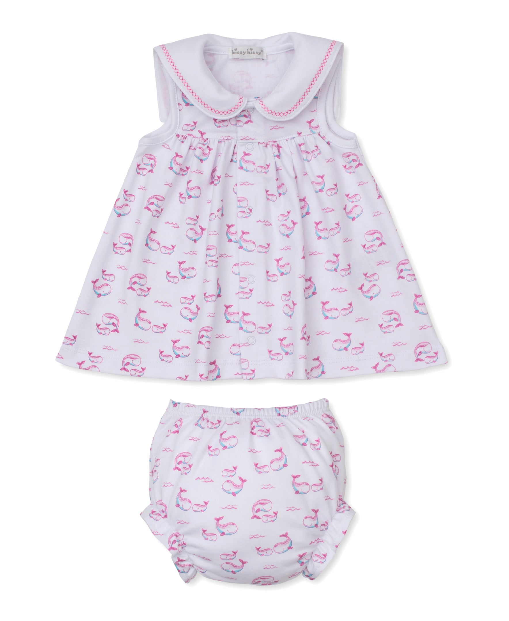 Whale Pods Pink Dress Set - Kissy Kissy