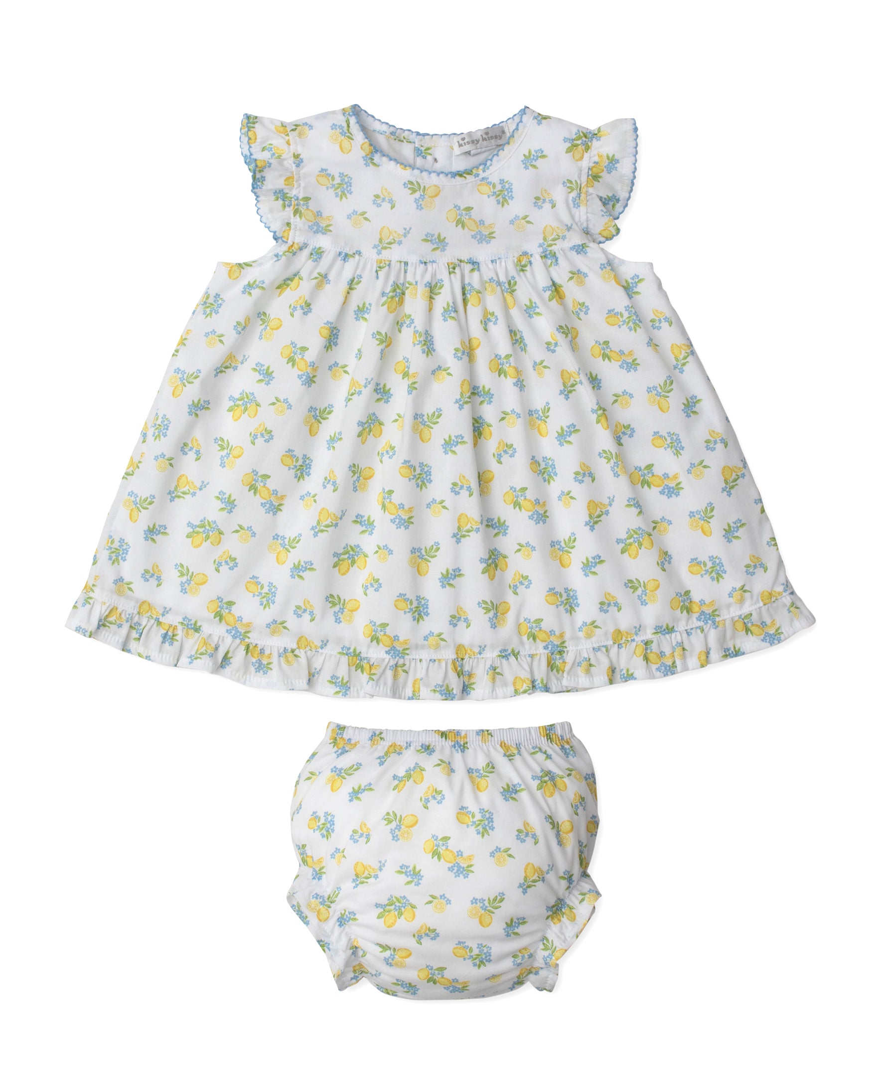 Lemon Blossoms Woven Dress Set - Kissy Kissy