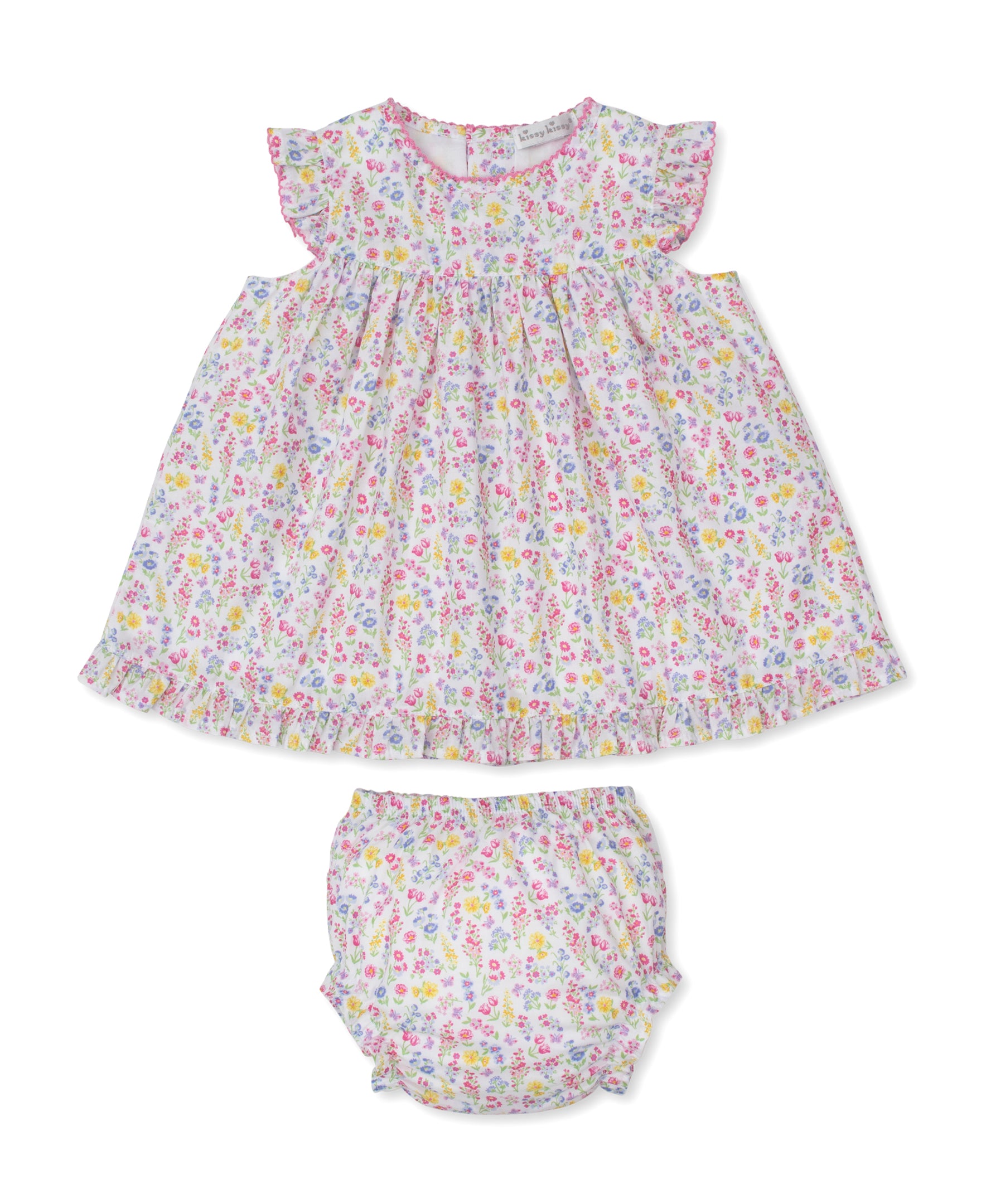 Pastel Gardens Floral Woven Dress Set - Kissy Kissy