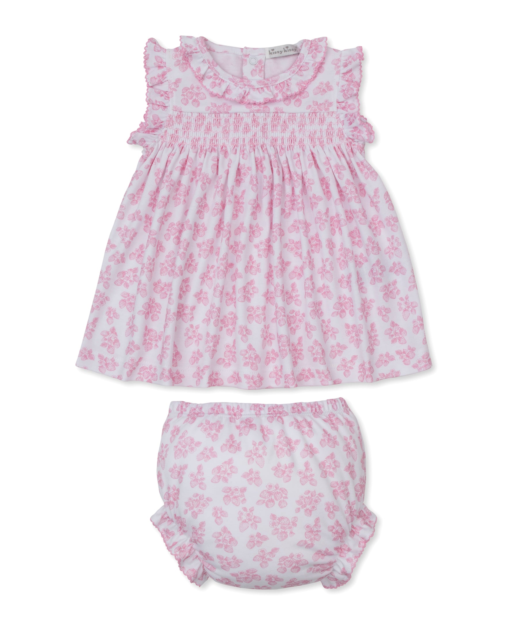 Simply Strawberries Smocked Dress Set