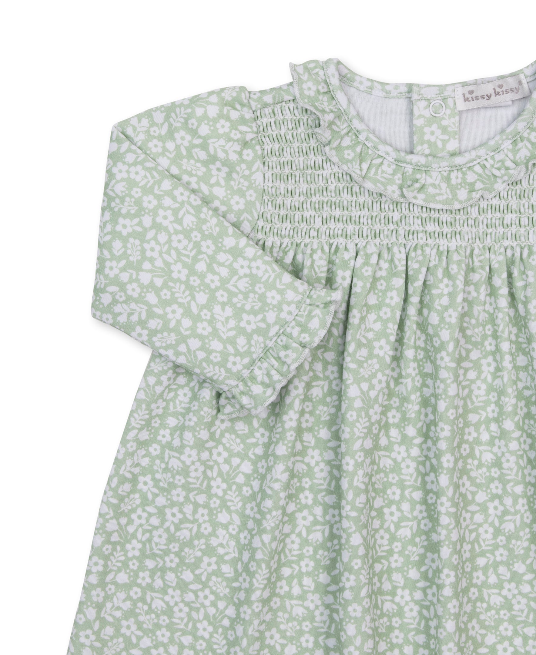 Autumn Meadows Green Smocked Dress Set