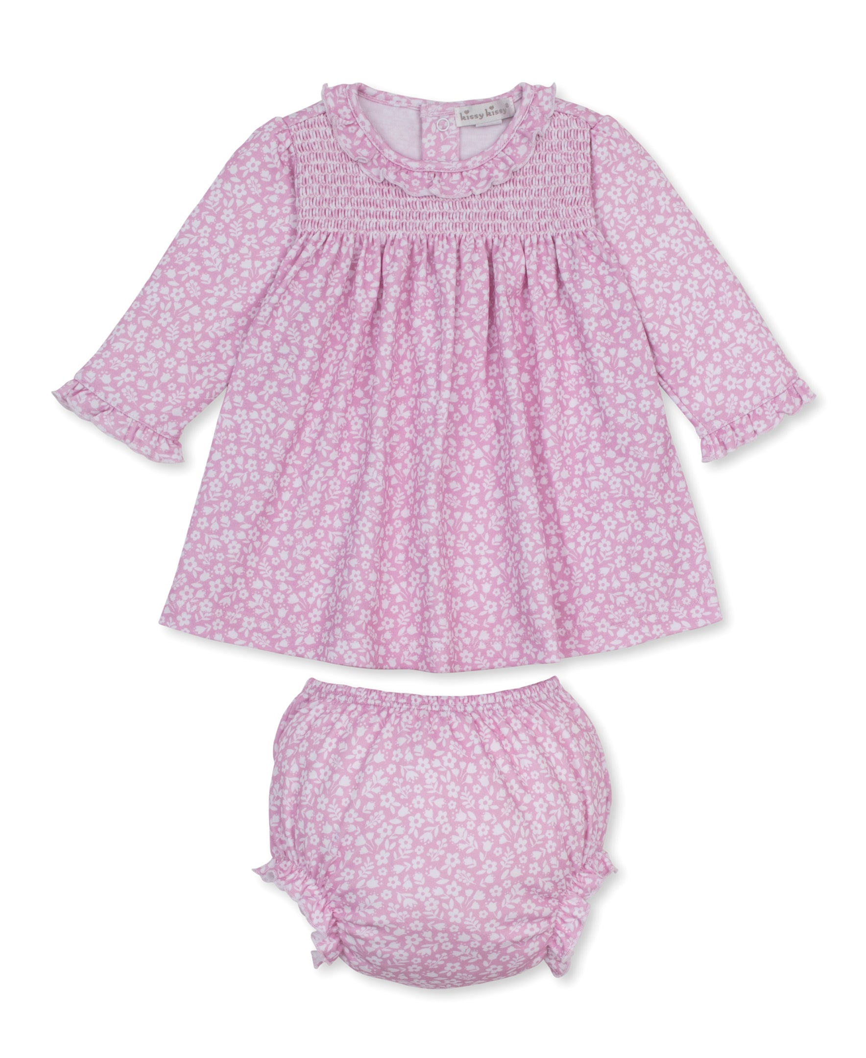 Autumn Meadows Pink Smocked Dress Set