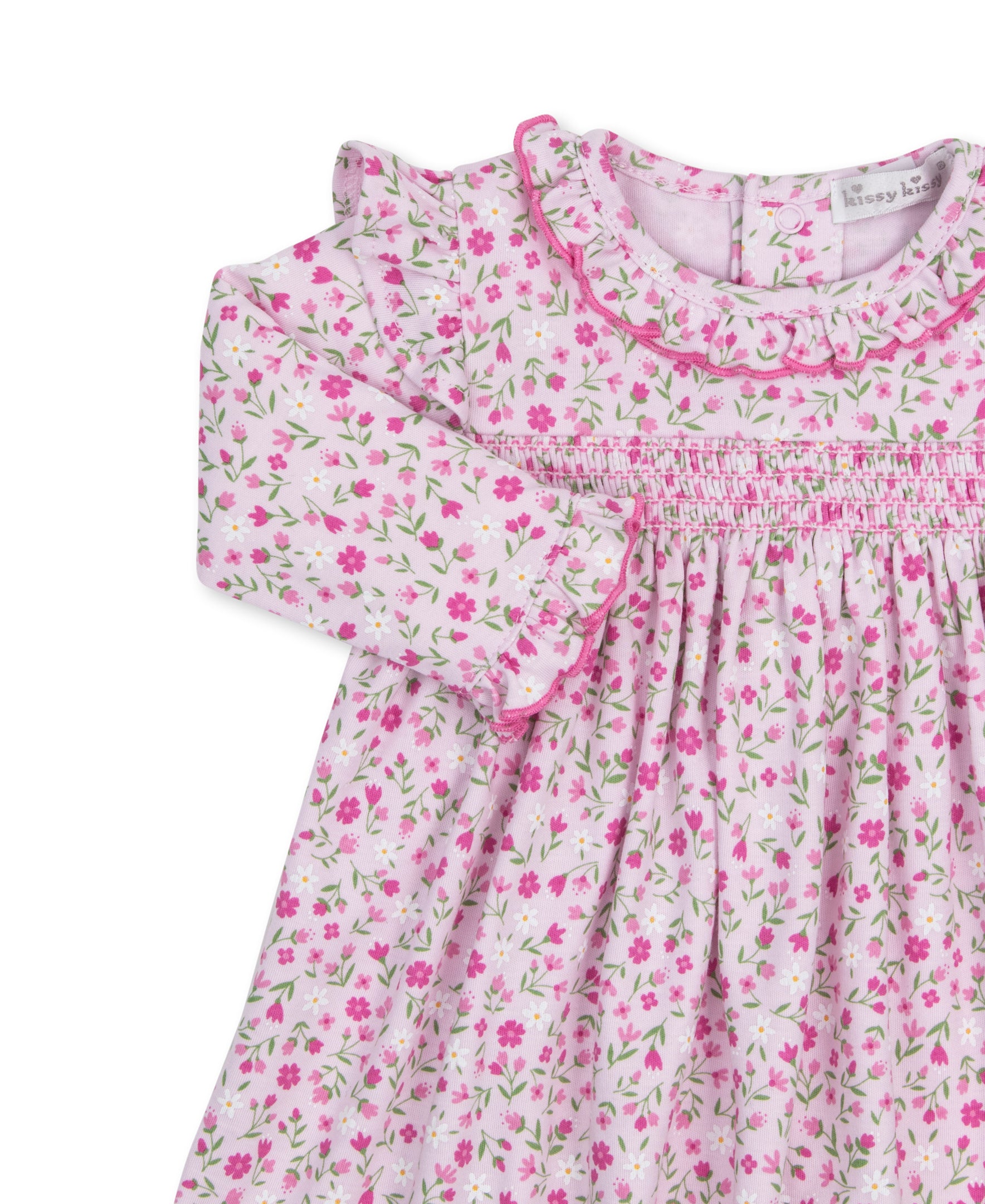 Pretty Petals Pink Smocked Dress Set - Kissy Kissy
