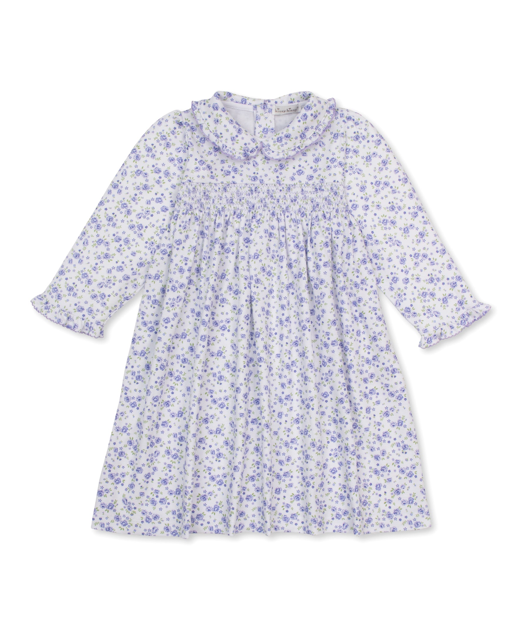 Cottage Roses Lilac Smocked Toddler Dress - Kissy Kissy