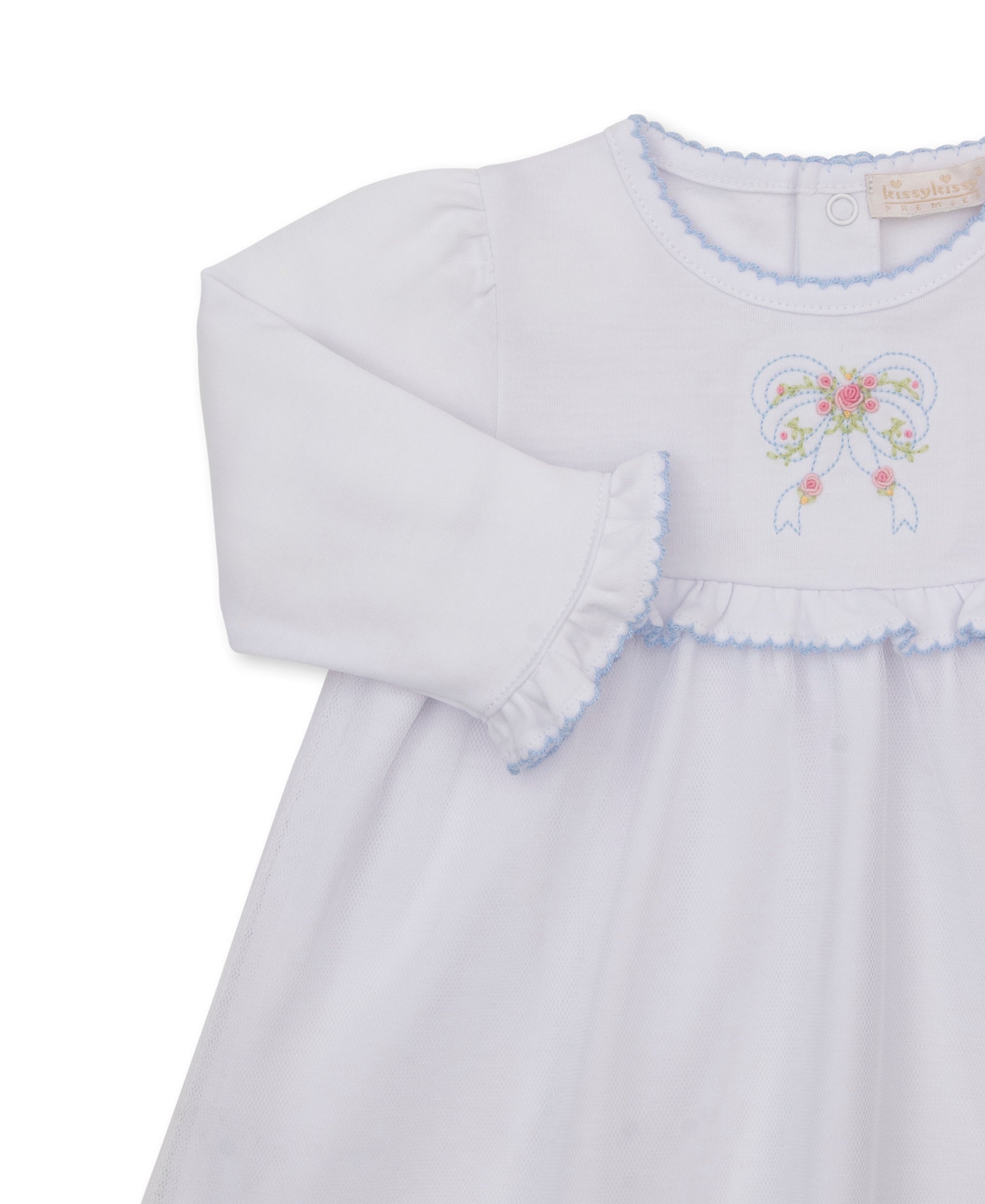 Premier Rose Bow Hand Emb. Dress Set