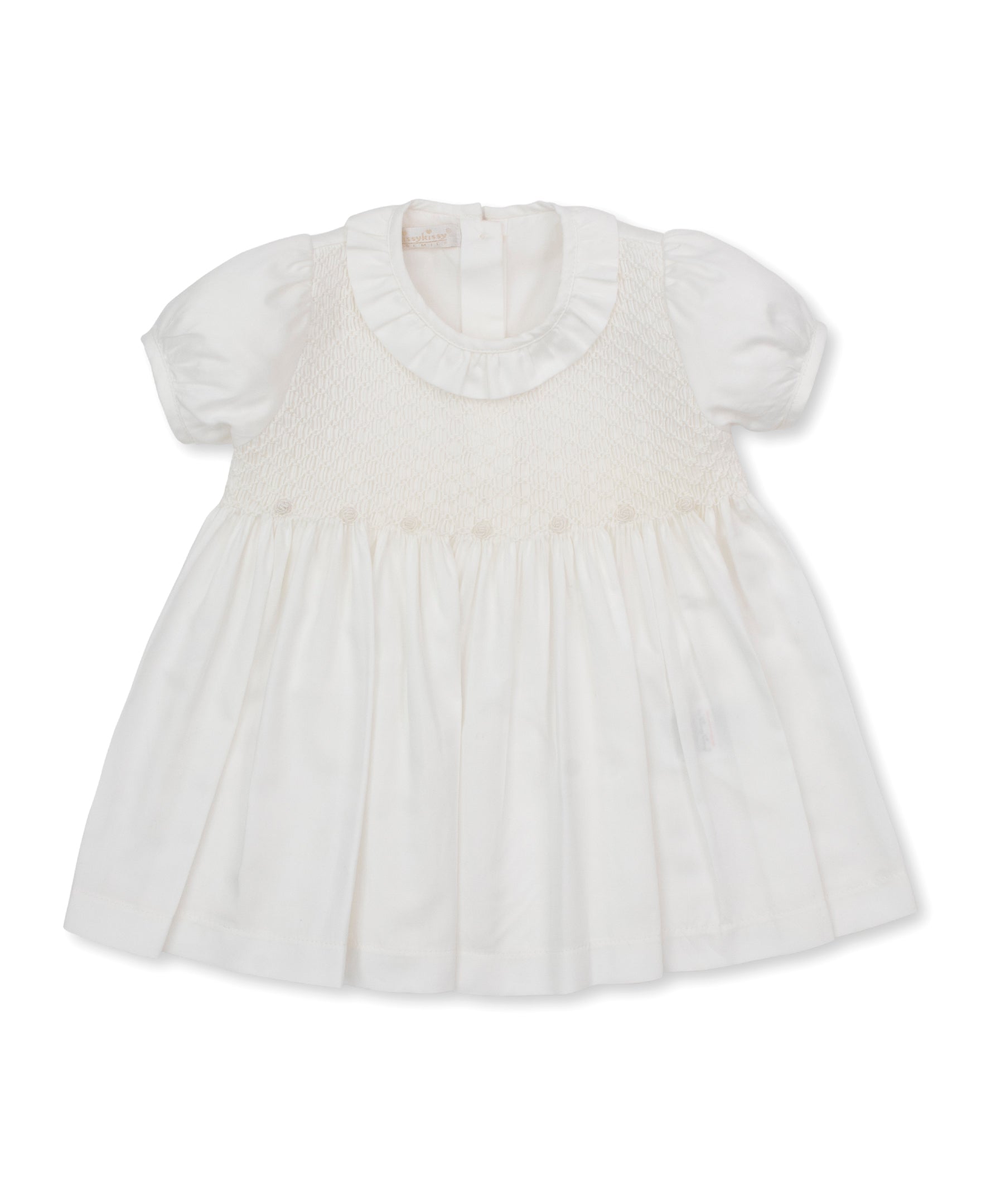 Kissy Elegance Ivory Hand Smocked Dress