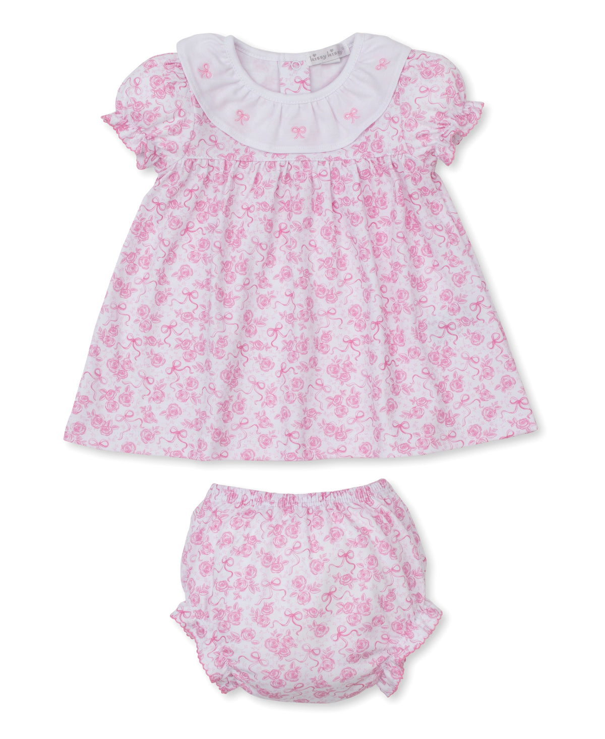 Roses & Bows Pink Dress Set - Kissy Kissy
